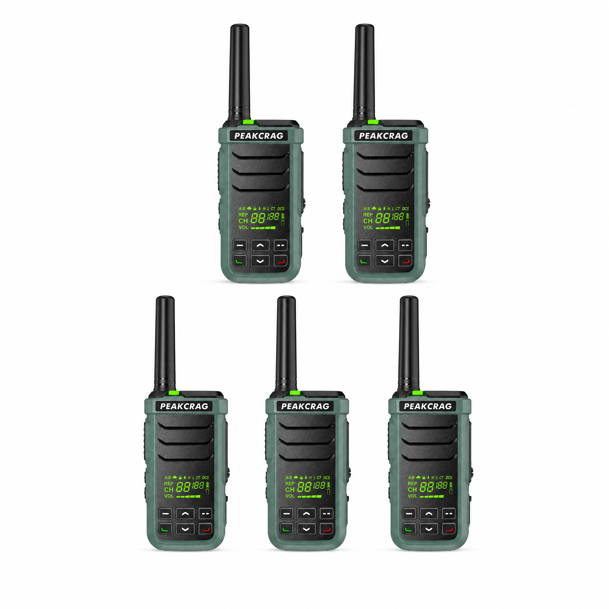 PEAKCRAG P21 Floating Walkie Talkie – IP68 Waterproof, Works in Hot & Cold, 22 Preset Channels