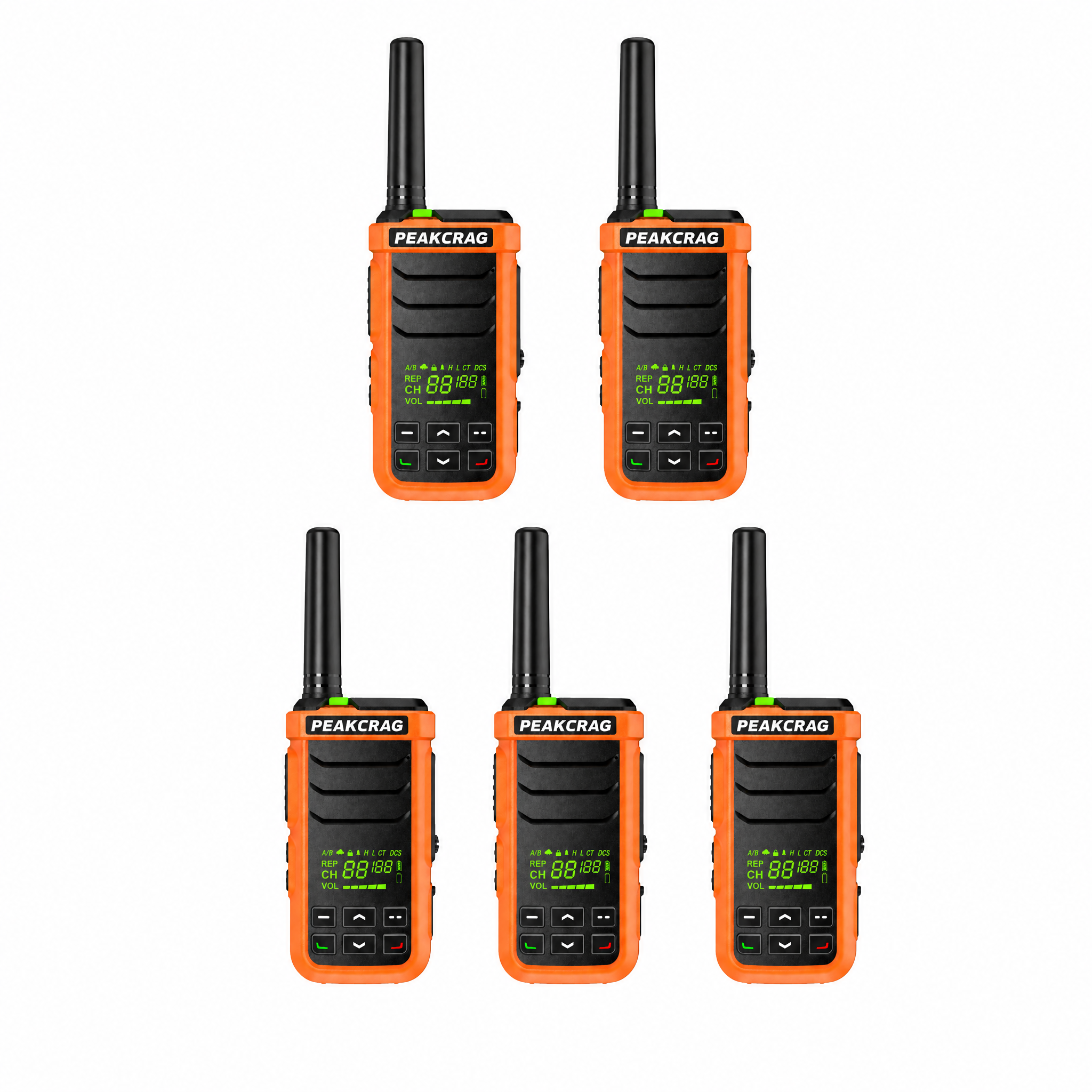 PEAKCRAG P21 Floating Walkie Talkie – IP68 Waterproof, Works in Hot & Cold, 22 Preset Channels