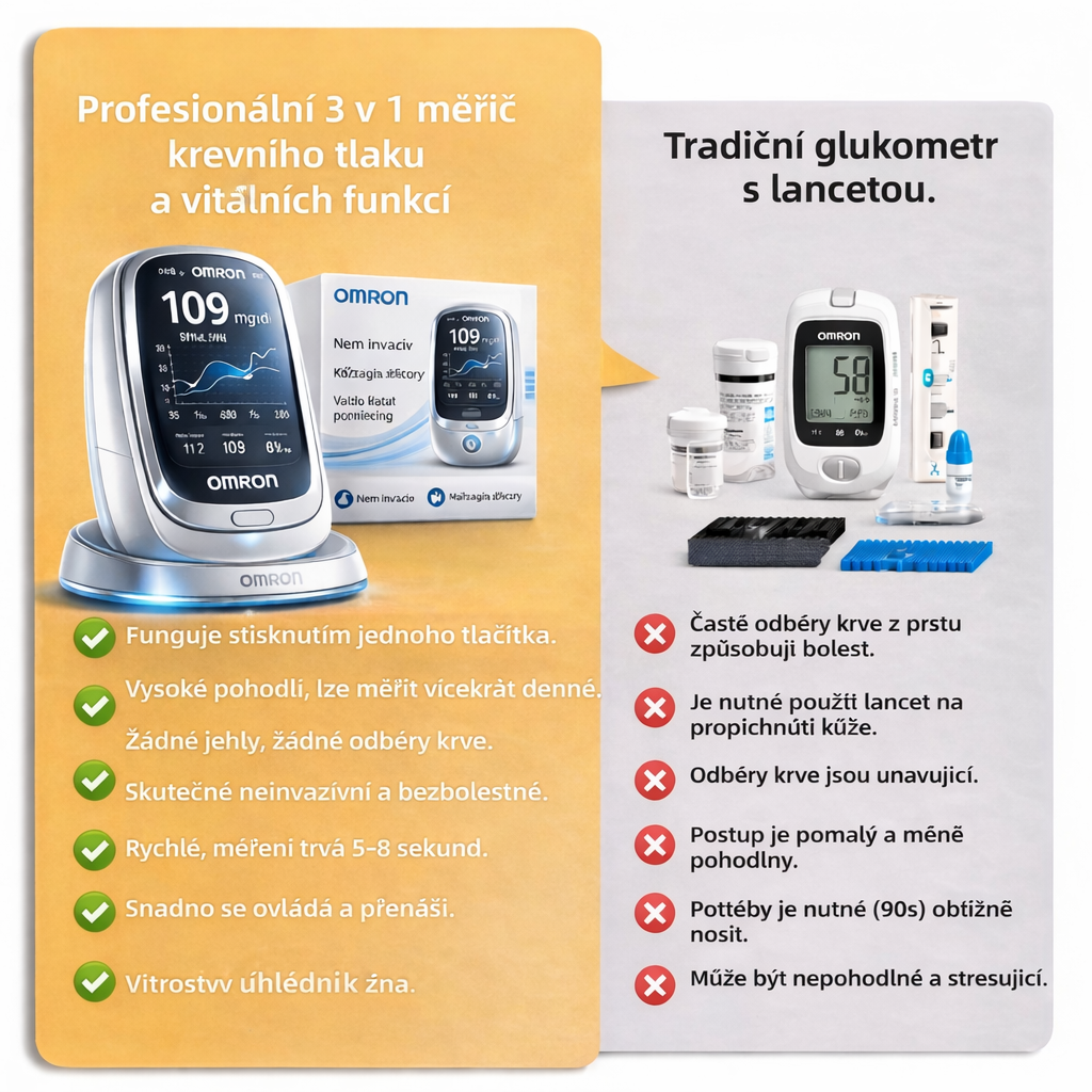 🔥Nejnovější technologie infračerveného glukometru Omron™ z roku 2026🔥