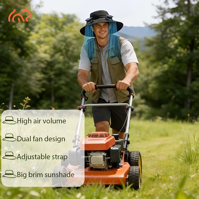 Summer Hot Seller💥Buy 1 Get 1 Free🔥Solar-powered fan hat, outdoor fishing hat, includes 3 rechargeable fans, suitable for various occasions: running, camping, fishing, travel.