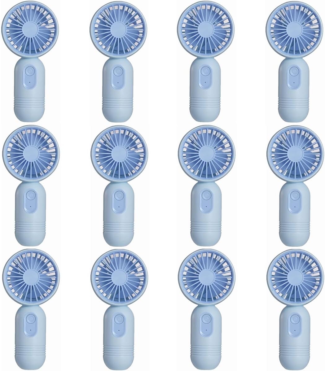 Mini Portable Fan 3 Pack, Cute Handheld Battery Operated Lightweight Small Personal Fan with 3 Speeds and USB Rechargeable Eyelash Fans for Stylish Girl Kids Women Men Office Outdoor Travel Camping