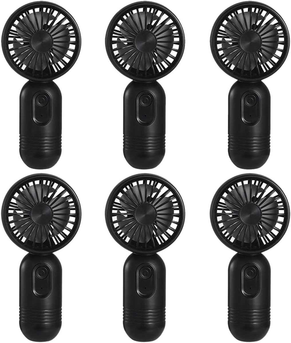 Mini Portable Fan 3 Pack, Cute Handheld Battery Operated Lightweight Small Personal Fan with 3 Speeds and USB Rechargeable Eyelash Fans for Stylish Girl Kids Women Men Office Outdoor Travel Camping