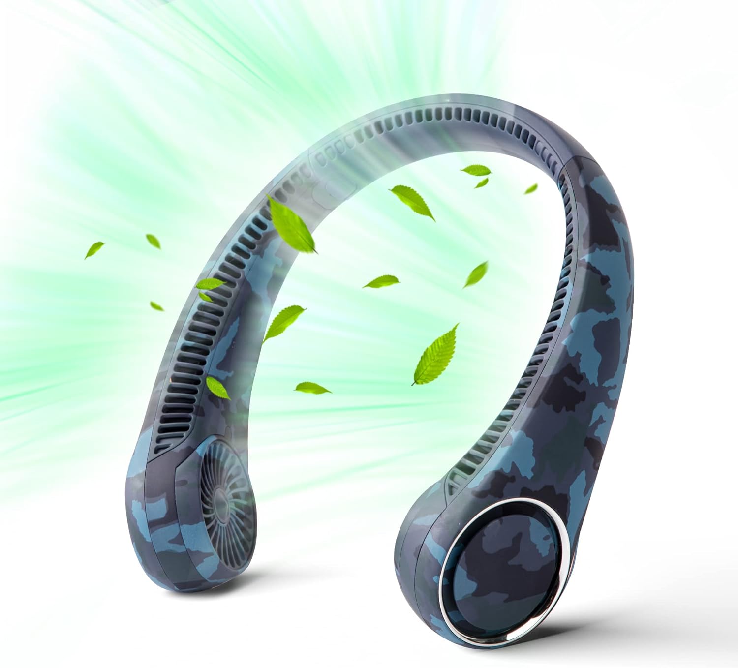 Portable Neck Fan, Hands Free Bladeless, 360° Cooling Personal Fan,Wearable Quiet Fan for Outdoor Indoor, Birthday Gifts for Men Women Mom Dad, 4000mAh Battery USB Rechargeable, 3-Speeds( Black)