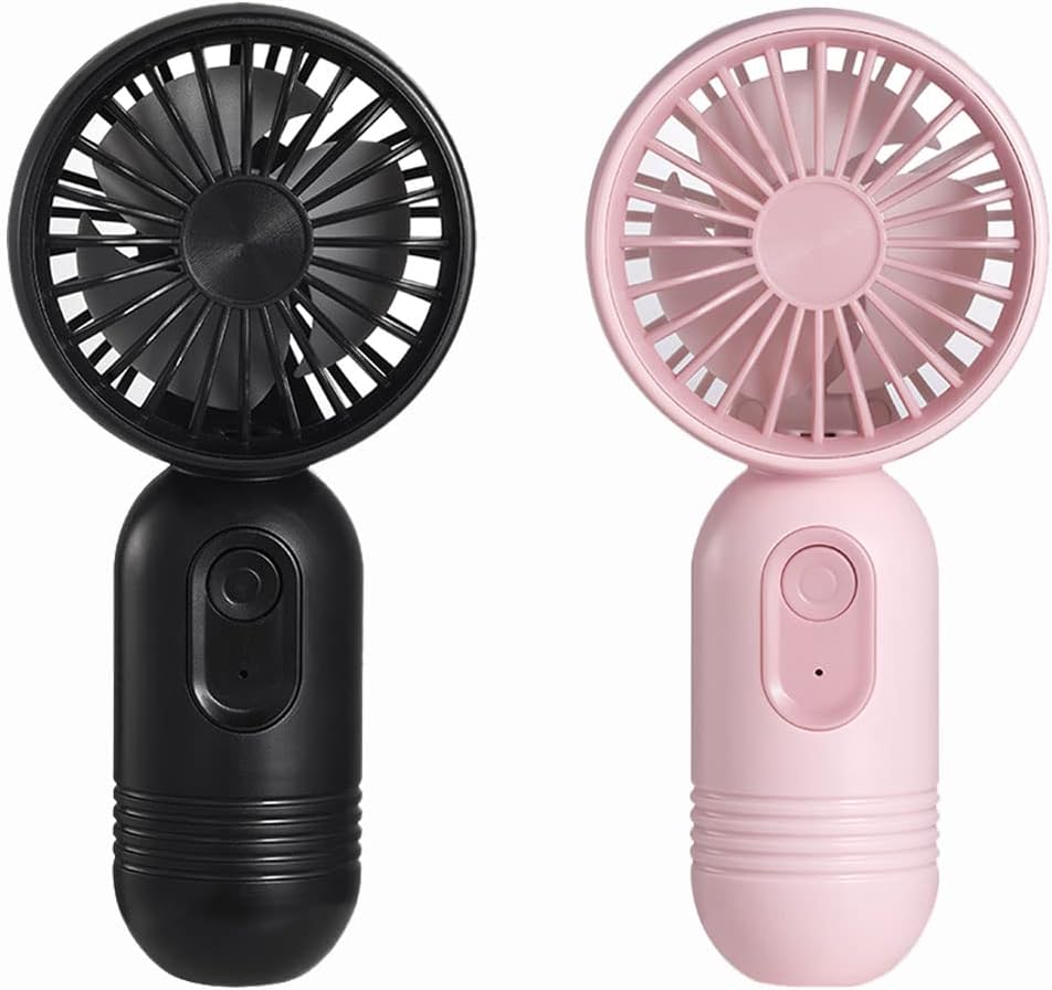 Mini Portable Fan 3 Pack, Cute Handheld Battery Operated Lightweight Small Personal Fan with 3 Speeds and USB Rechargeable Eyelash Fans for Stylish Girl Kids Women Men Office Outdoor Travel Camping