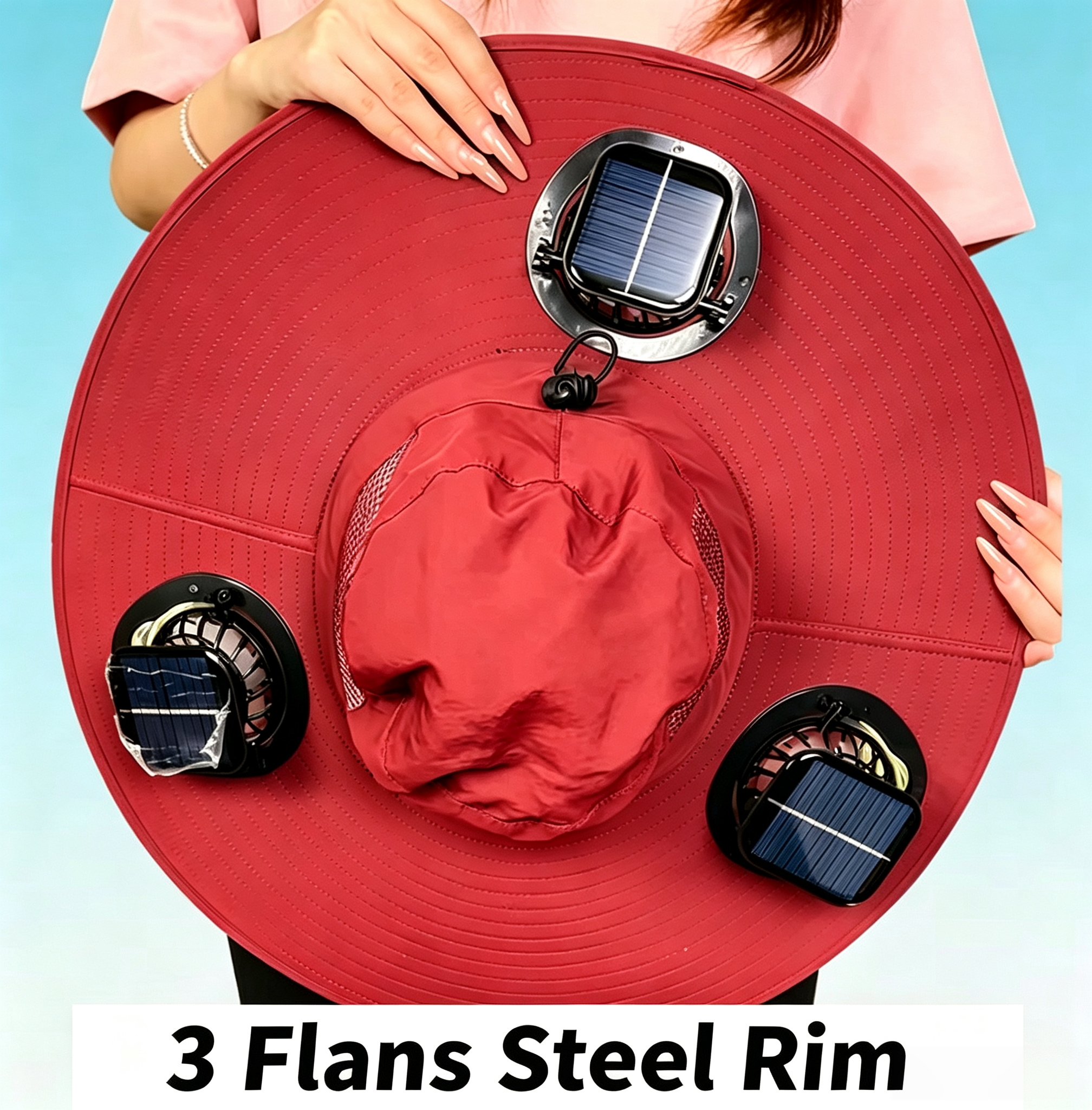 Summer Hot Seller💥Buy 1 Get 1 Free🔥Solar-powered fan hat, outdoor fishing hat, includes 3 rechargeable fans, suitable for various occasions: running, camping, fishing, travel.