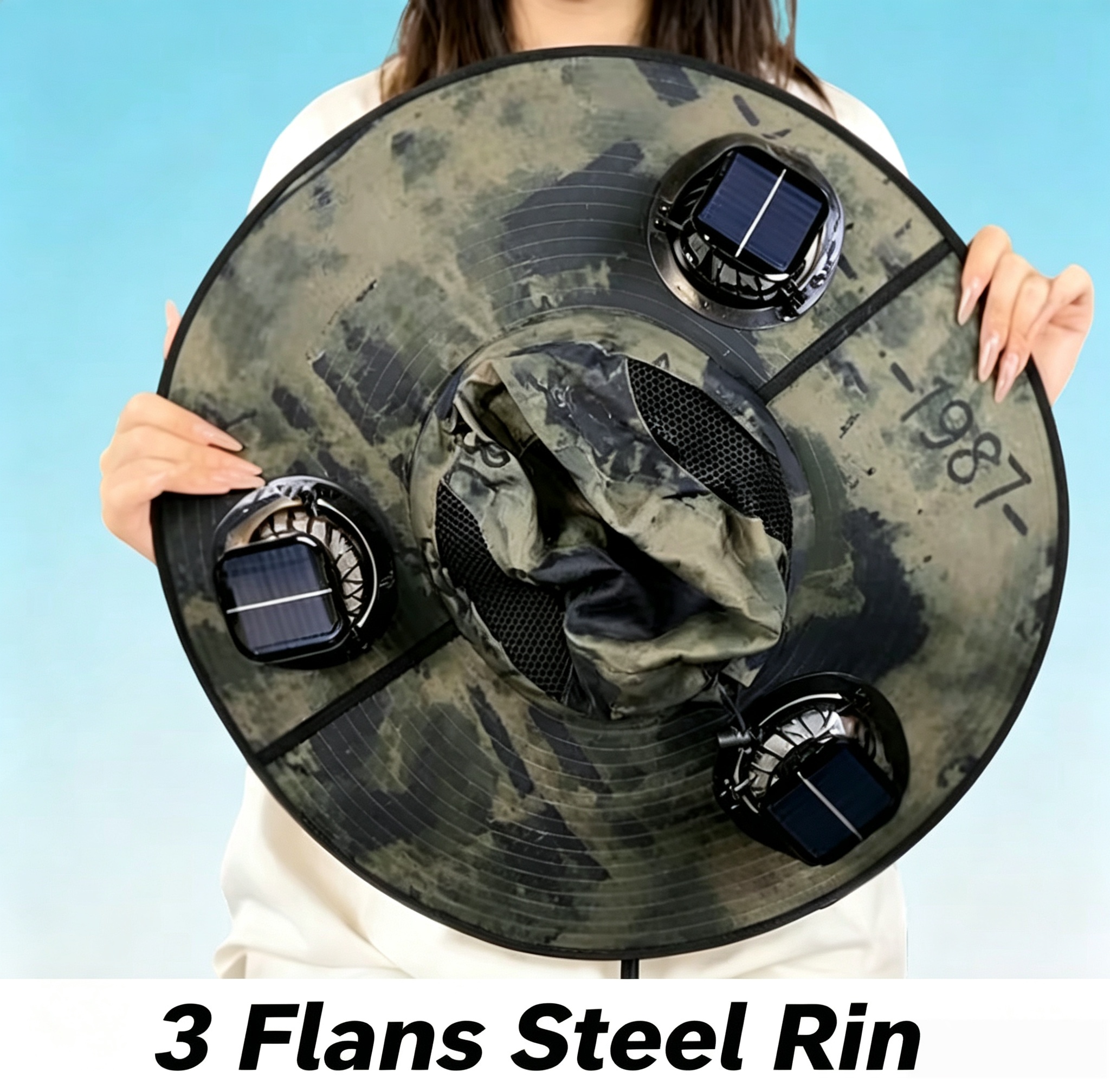 Summer Hot Seller💥Buy 1 Get 1 Free🔥Solar-powered fan hat, outdoor fishing hat, includes 3 rechargeable fans, suitable for various occasions: running, camping, fishing, travel.