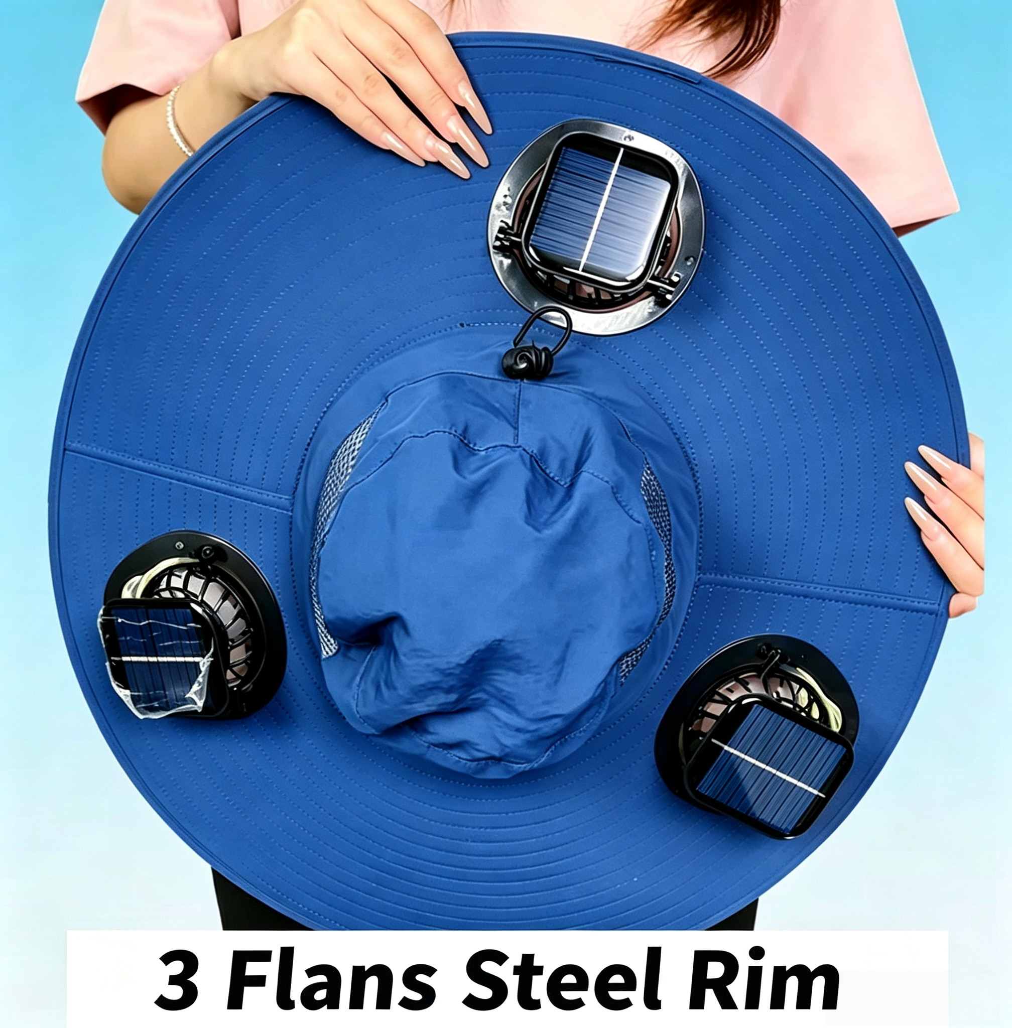 Summer Hot Seller💥Buy 1 Get 1 Free🔥Solar-powered fan hat, outdoor fishing hat, includes 3 rechargeable fans, suitable for various occasions: running, camping, fishing, travel.