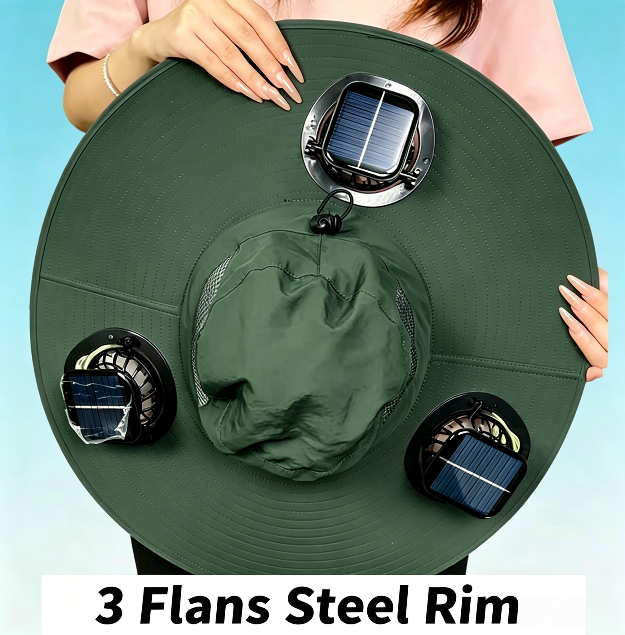 Summer Hot Seller💥Buy 1 Get 1 Free🔥Solar-powered fan hat, outdoor fishing hat, includes 3 rechargeable fans, suitable for various occasions: running, camping, fishing, travel.