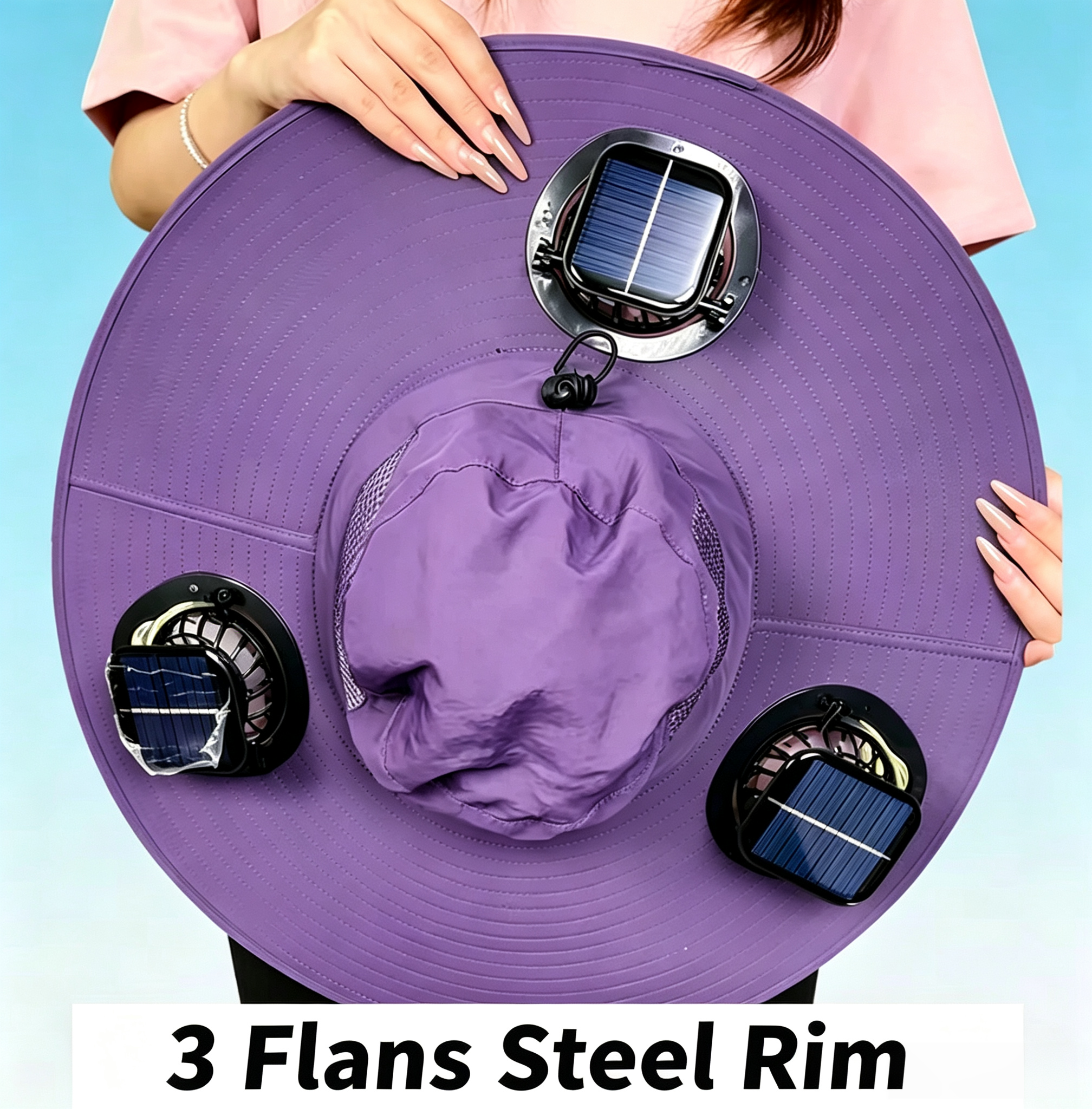 Summer Hot Seller💥Buy 1 Get 1 Free🔥Solar-powered fan hat, outdoor fishing hat, includes 3 rechargeable fans, suitable for various occasions: running, camping, fishing, travel.