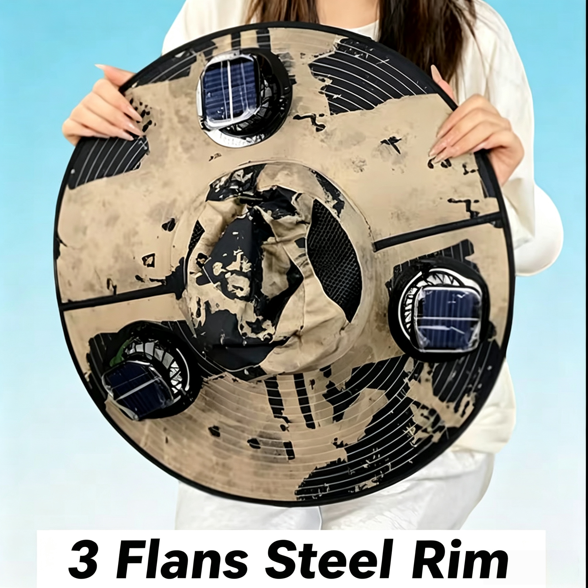 Summer Hot Seller💥Buy 1 Get 1 Free🔥Solar-powered fan hat, outdoor fishing hat, includes 3 rechargeable fans, suitable for various occasions: running, camping, fishing, travel.