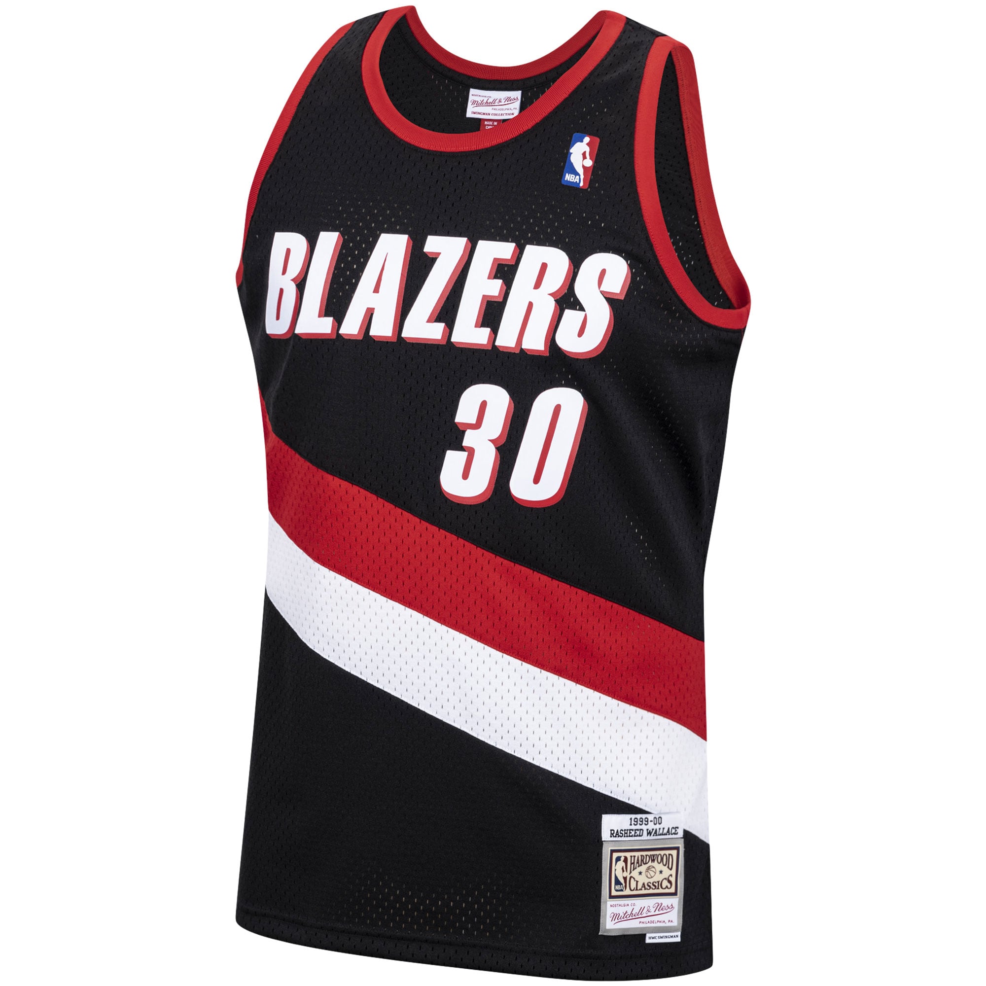 Rasheed Wallace Portland Trail Blazers Mitchell & Ness 1999/00 Hardwood Classics Swingman Jersey Black