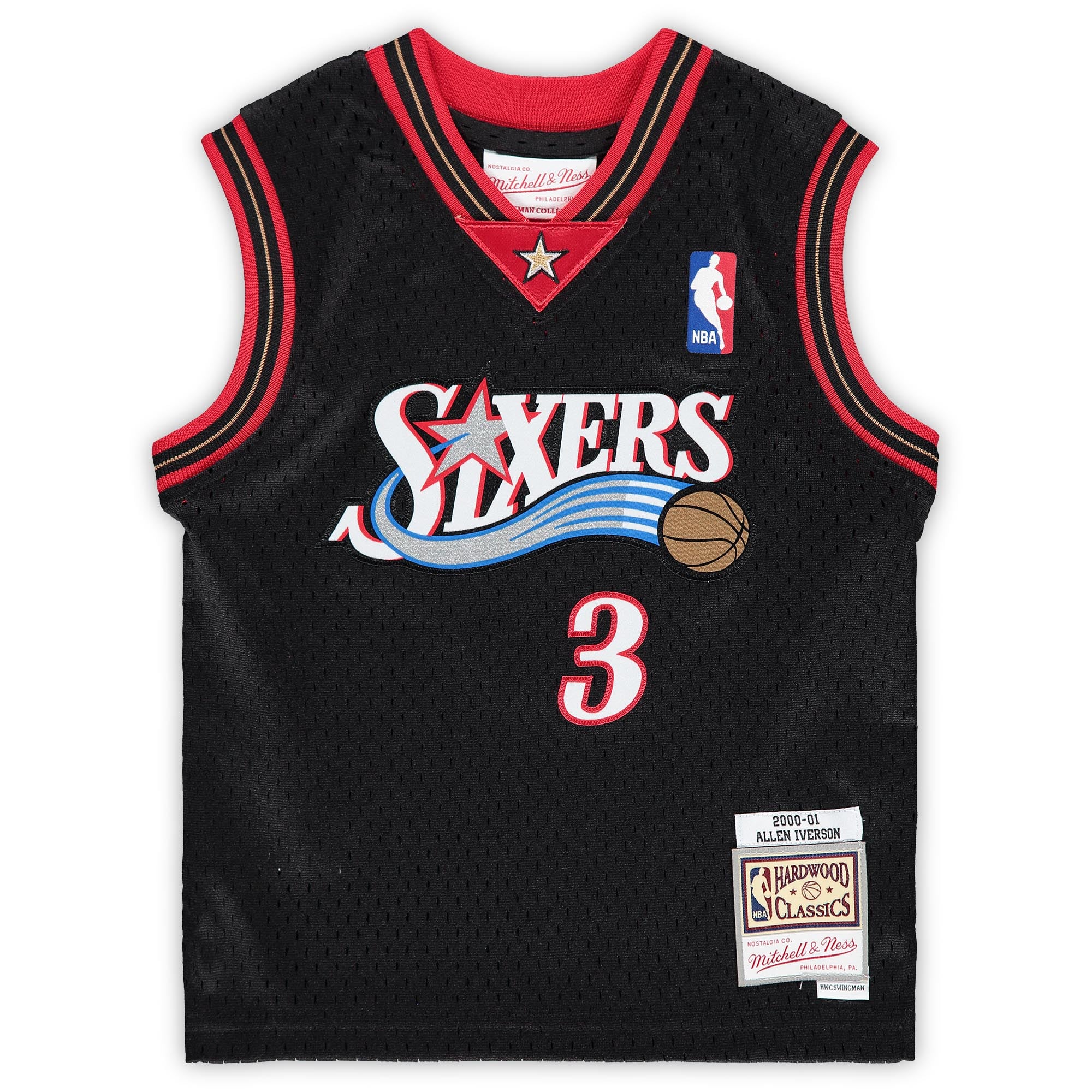Allen Iverson Philadelphia 76ers Mitchell & Ness Infant 2000/01 Hardwood Classics Retired Player Jersey Black