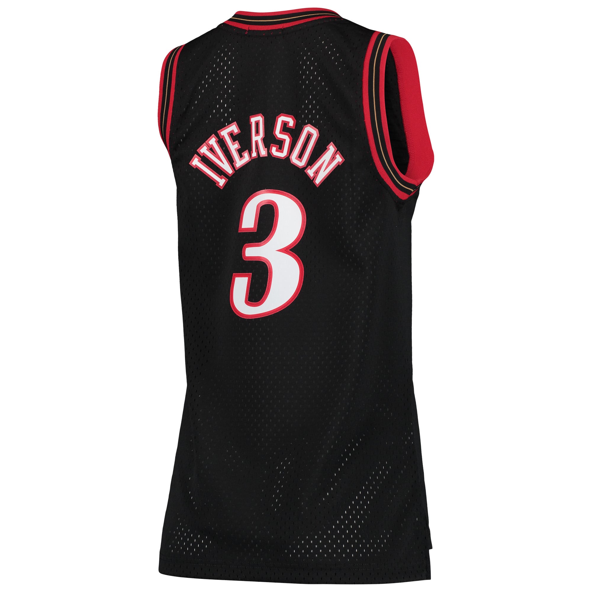 Allen Iverson Philadelphia 76ers Mitchell & Ness Women's 2000/01 Hardwood Classics Swingman Jersey Black