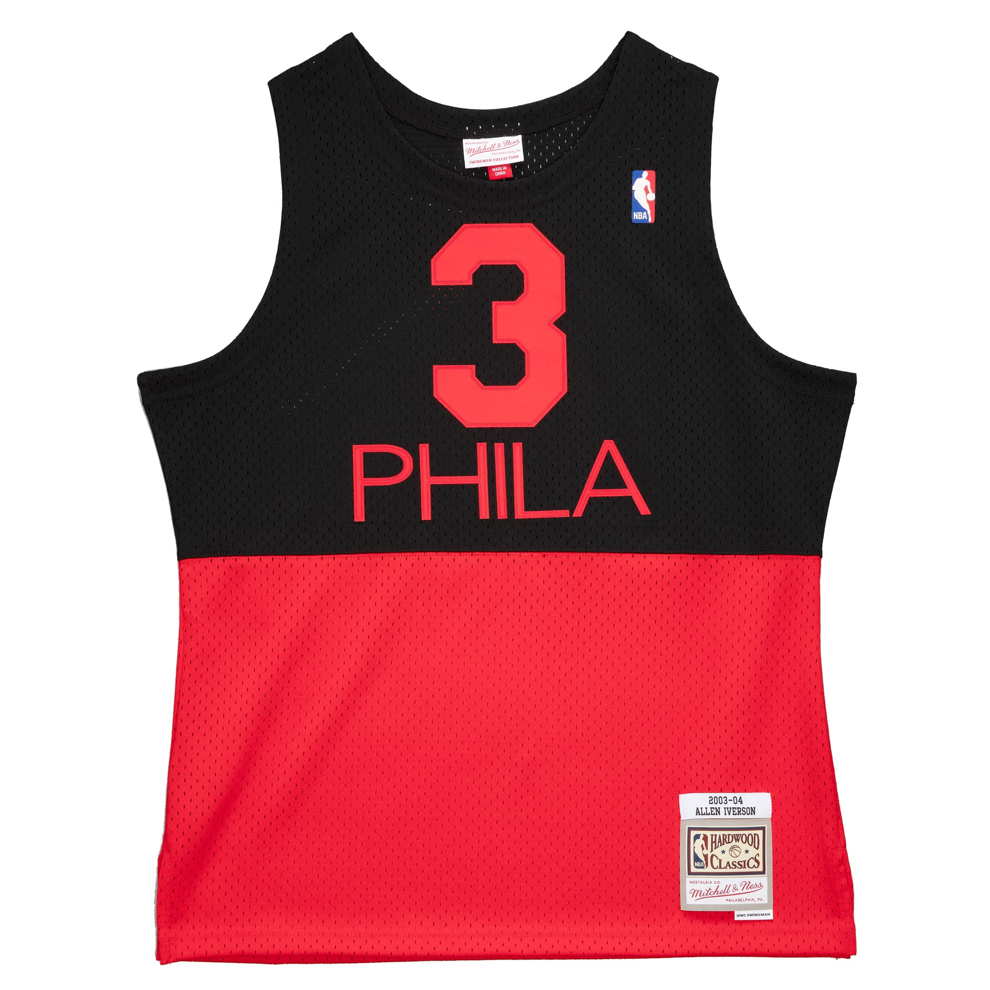 Allen Iverson Philadelphia 76ers Mitchell & Ness 2003/04 Hardwood Classics Reload 2.0 Swingman Jersey Black