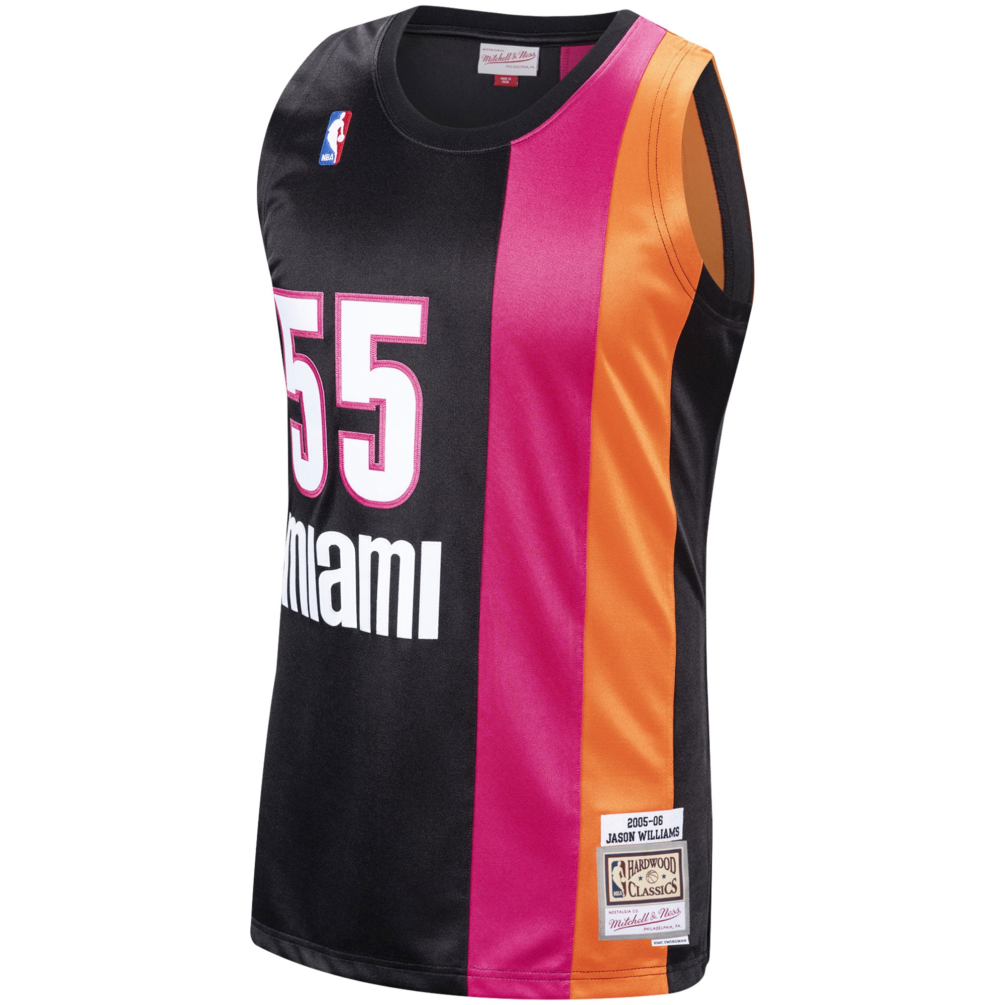 Jason Williams Miami Heat Mitchell & Ness 2005/06 Hardwood Classics Swingman Jersey Black