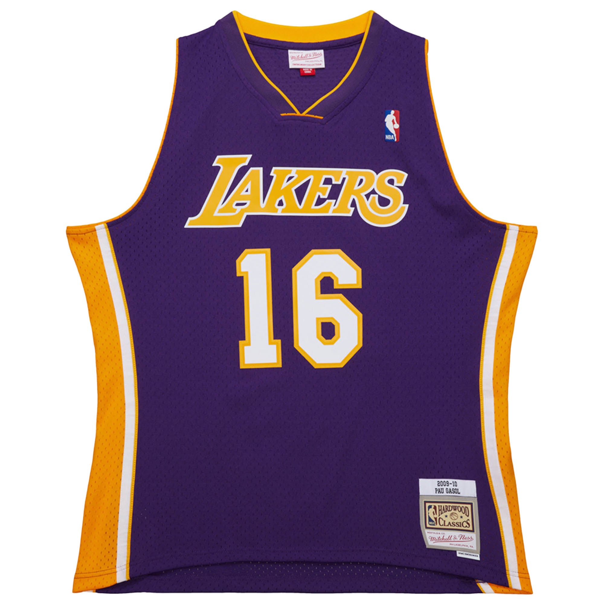 Pau Gasol Los Angeles Lakers Mitchell & Ness 2009/10 Hardwood Classics Swingman Jersey Purple