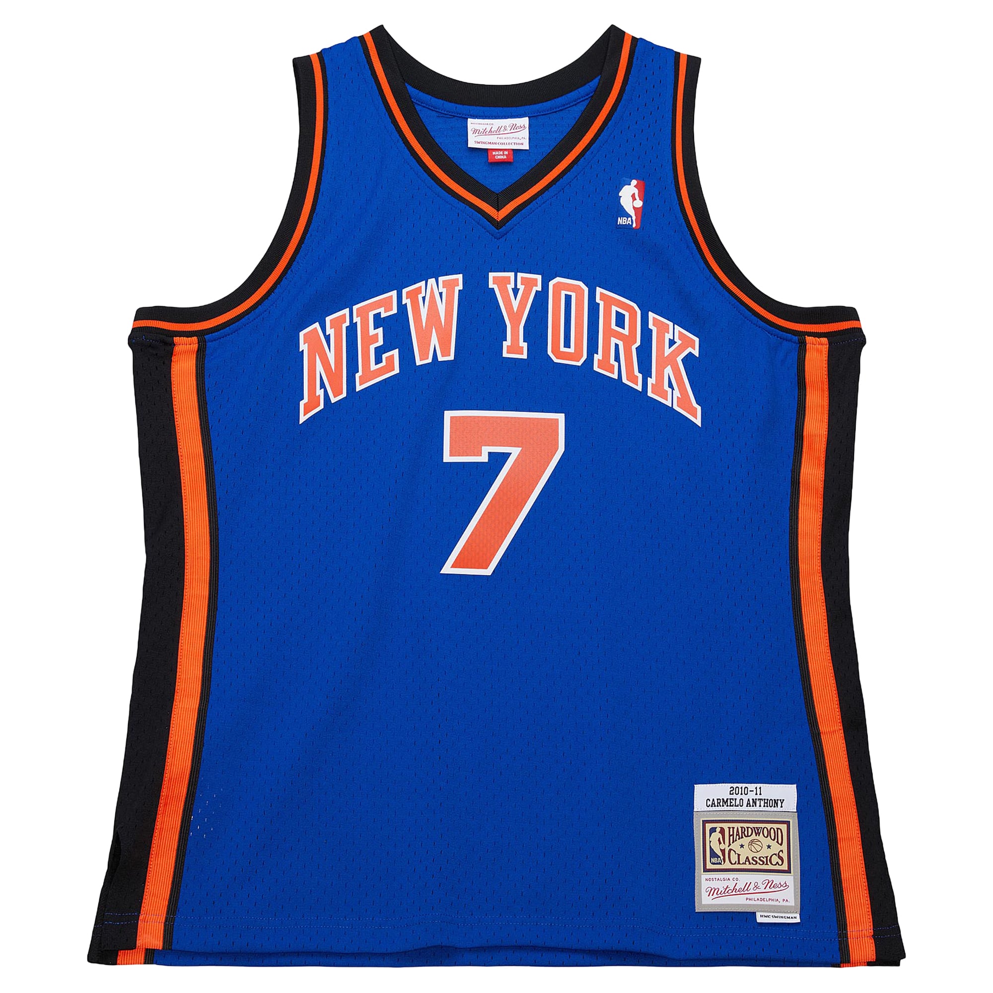 Carmelo Anthony New York Knicks Mitchell & Ness Big & Tall 2010/11 Swingman Jersey Blue