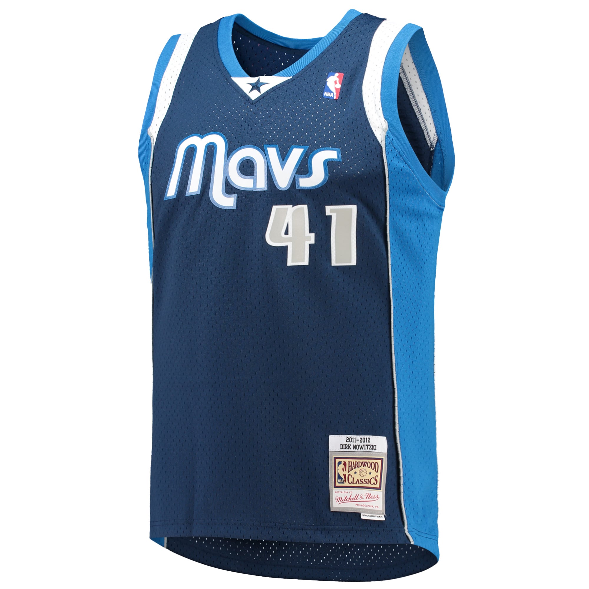 Dirk Nowitzki Dallas Mavericks Mitchell & Ness 2011/12 Hardwood Classics Swingman Jersey Navy