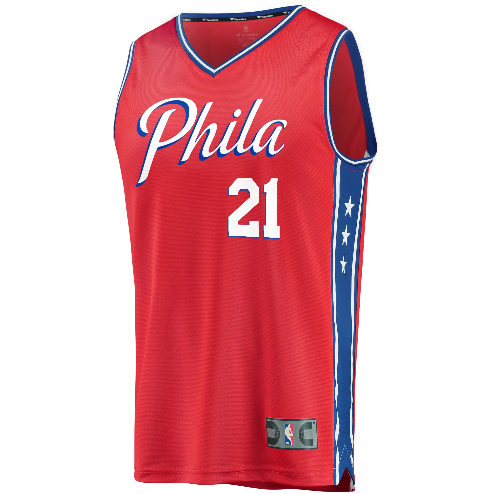 Joel Embiid Philadelphia 76ers Youth 2019/20 Fast Break Replica Player Team Jersey Statement Edition Red