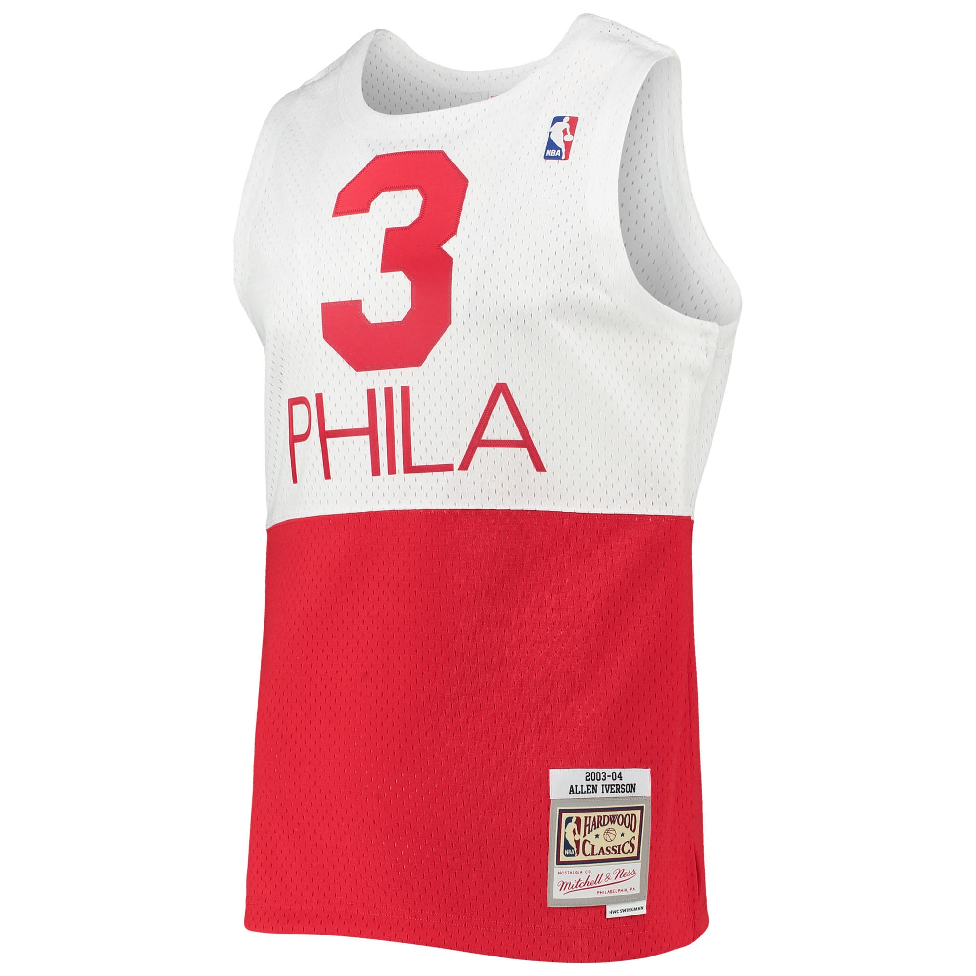 Allen Iverson Philadelphia 76ers Mitchell & Ness 2003/2004 Hardwood Classics Swingman Jersey White