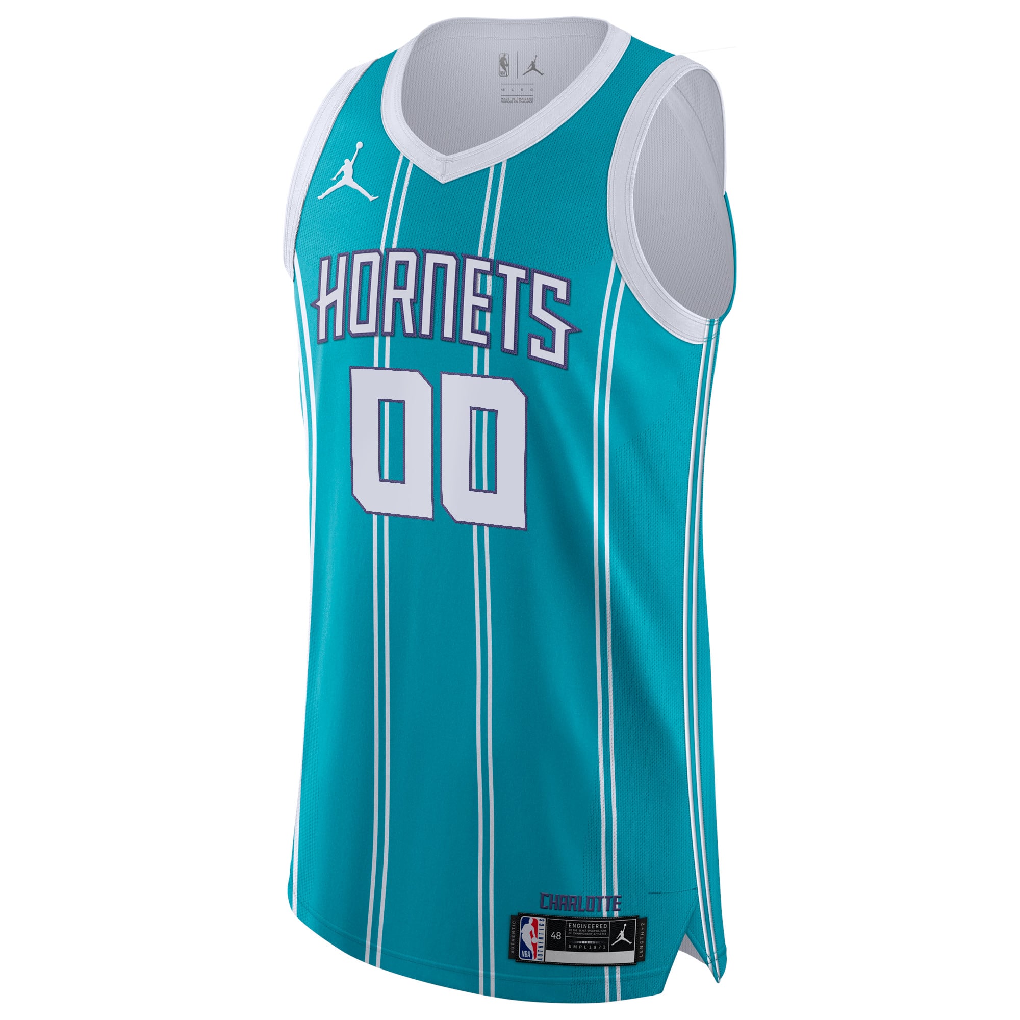Charlotte Hornets 2020/21 Style Custom Jersey Teal Icon Edition
