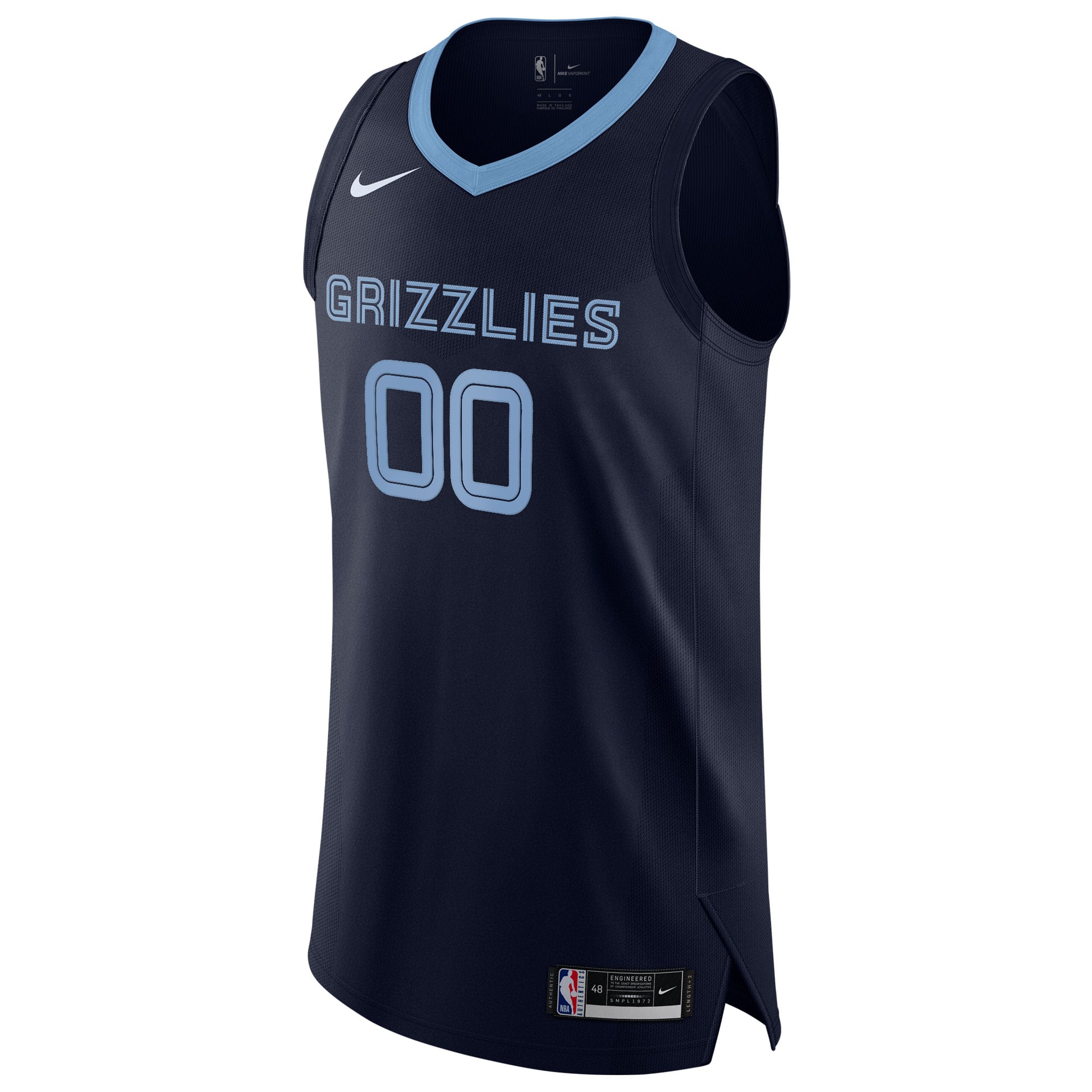 Memphis Grizzlies 2020/21 Style Custom Jersey Navy Icon Edition