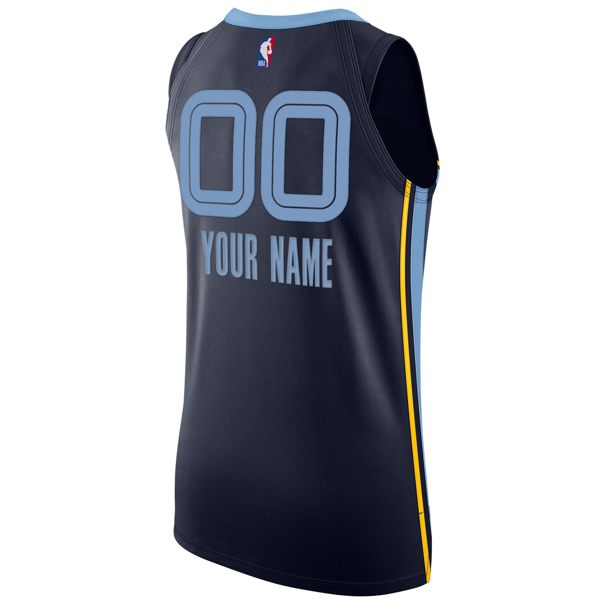 Memphis Grizzlies 2020/21 Style Custom Jersey Navy Icon Edition