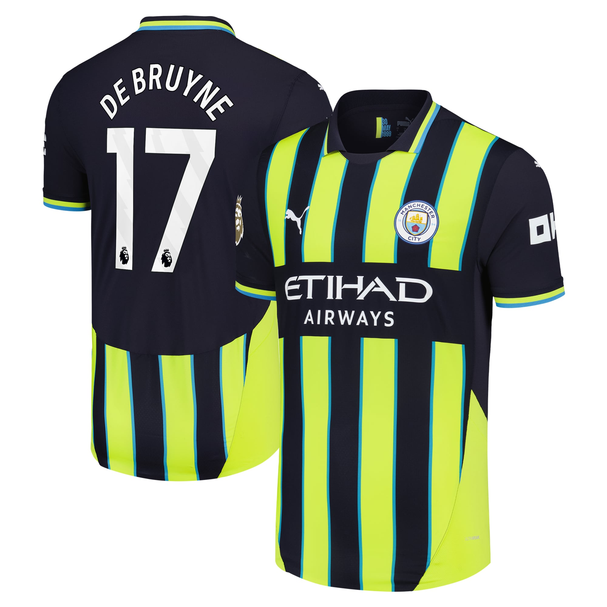 Kevin De Bruyne Manchester City 2024/25 Away Style Player Jersey Navy