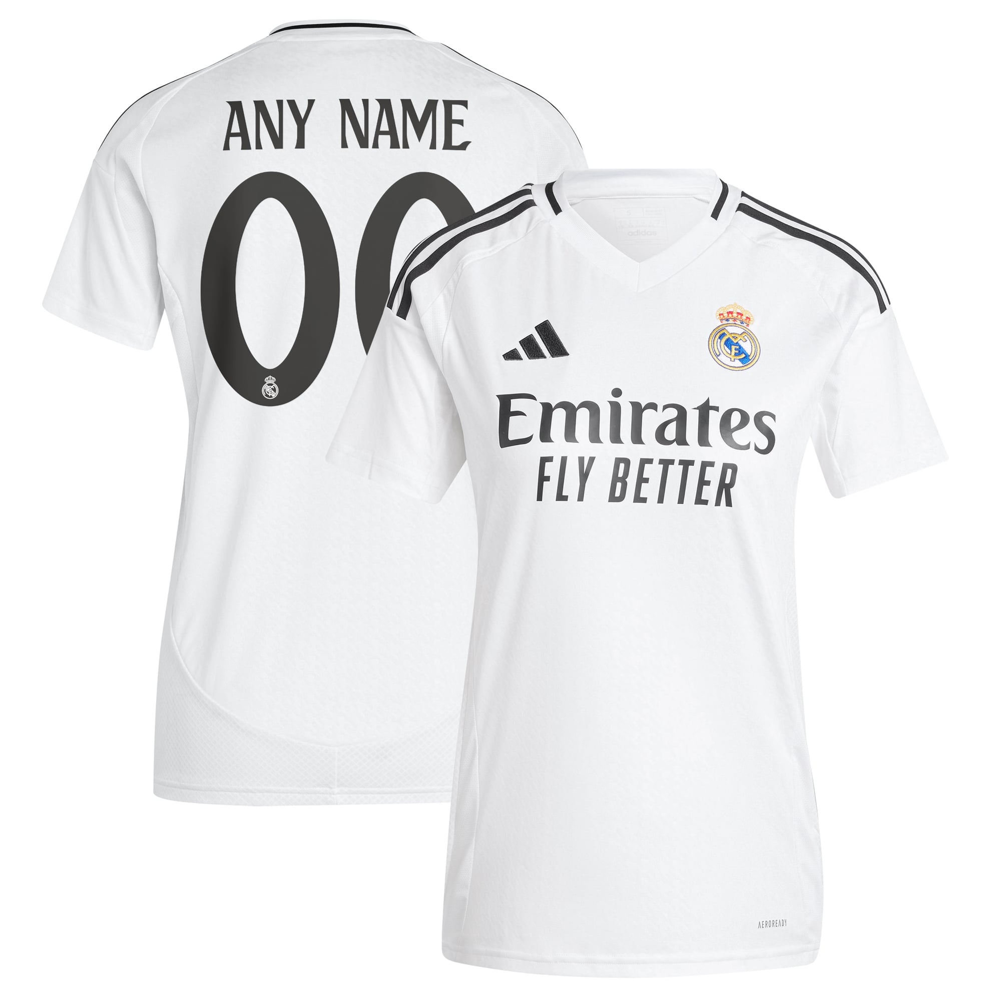 Real Madrid Women's 2024/25 Home Replica Custom Jersey White