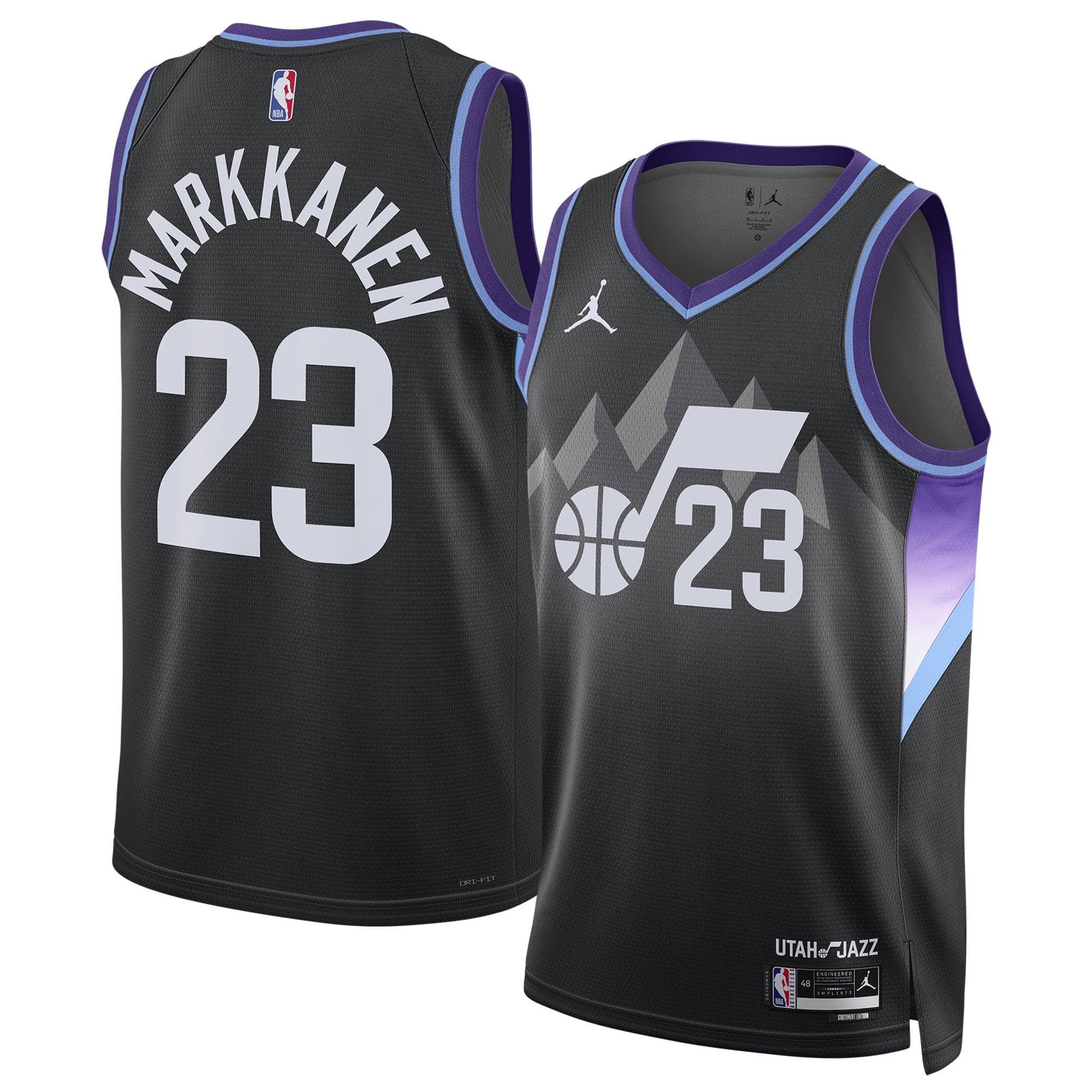 Lauri Markkanen Utah Jazz Unisex 2024/25 Swingman Jersey Statement Edition Black