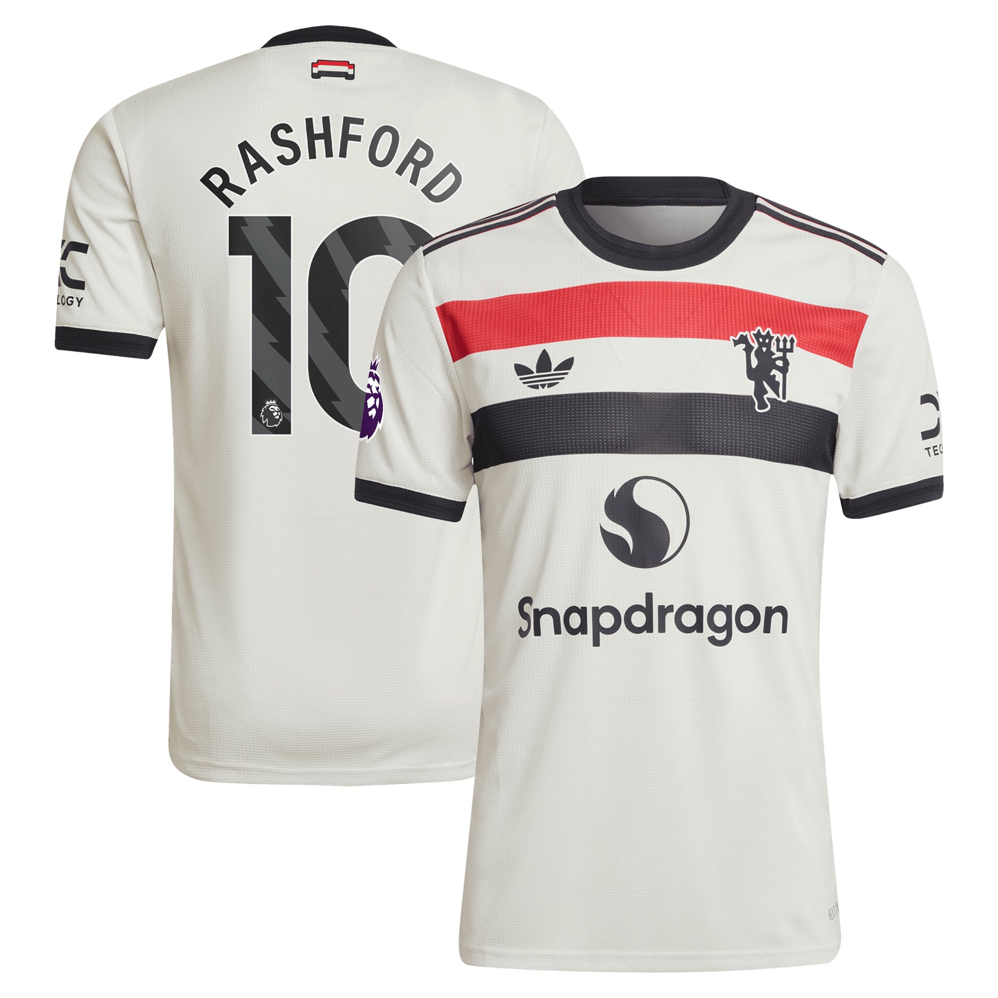 Marcus Rashford Manchester United Originals 2024/25 Third Style Jersey Cream