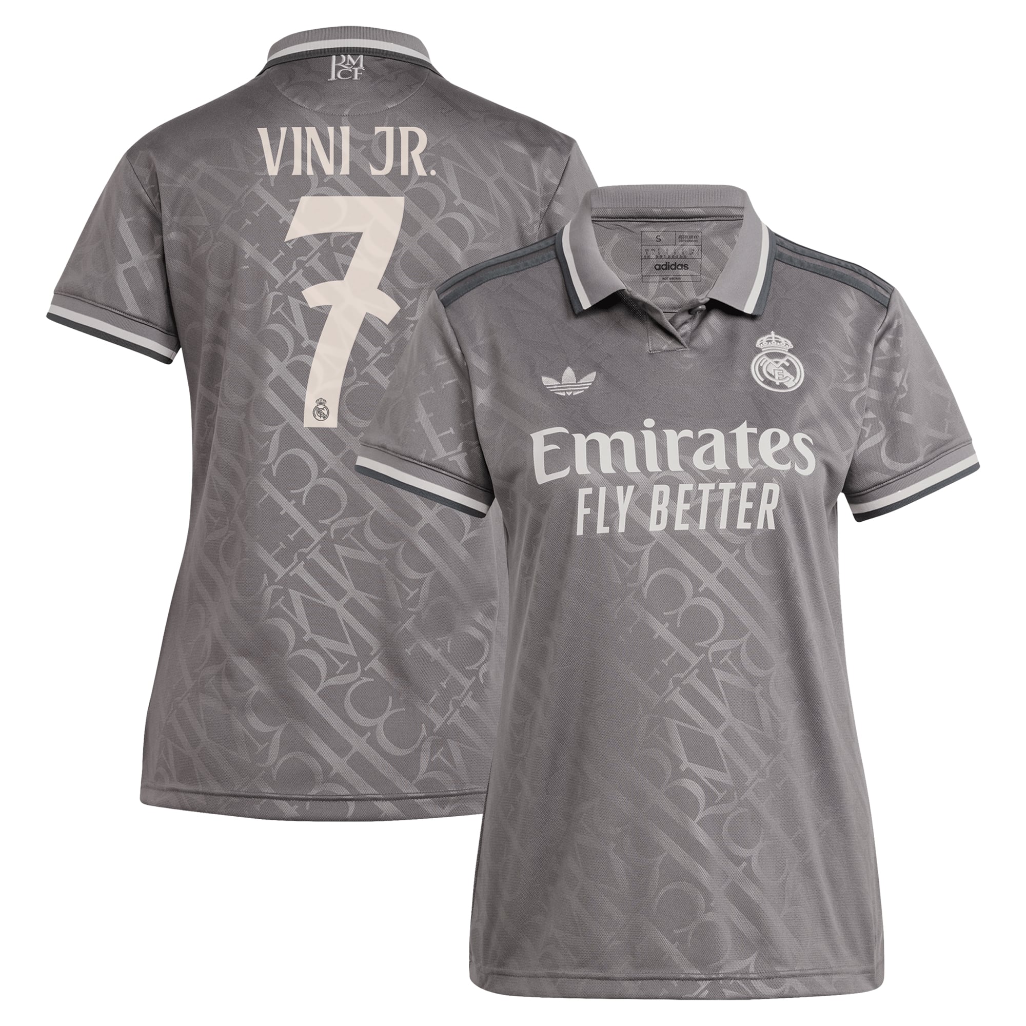 Vini Jr. Real Madrid Originals Women's 2024/25 Third Replica Player Jersey Charcoal