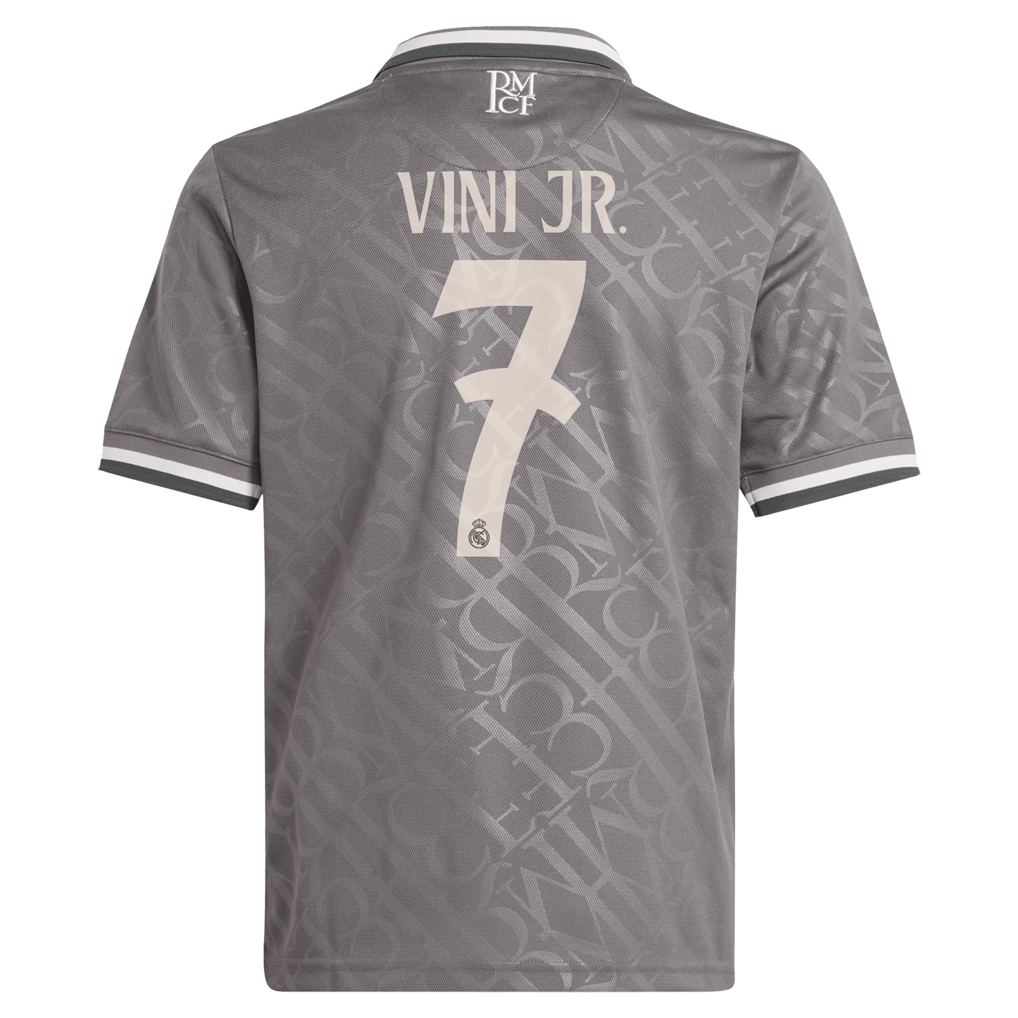 Vini Jr. Real Madrid Originals Youth 2024/25 Third Replica Player Jersey Charcoal
