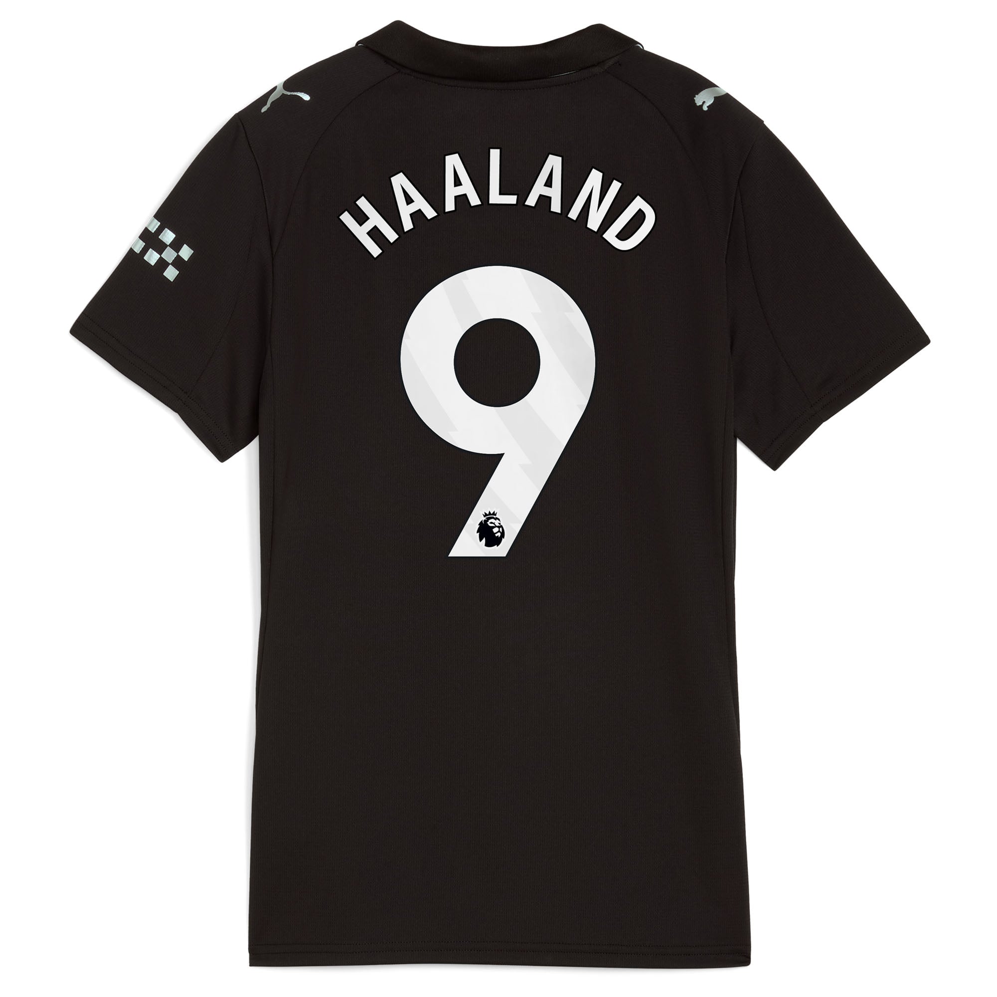 Erling Haaland Manchester City Women's 2025/26 Away Replica Player Jersey Black