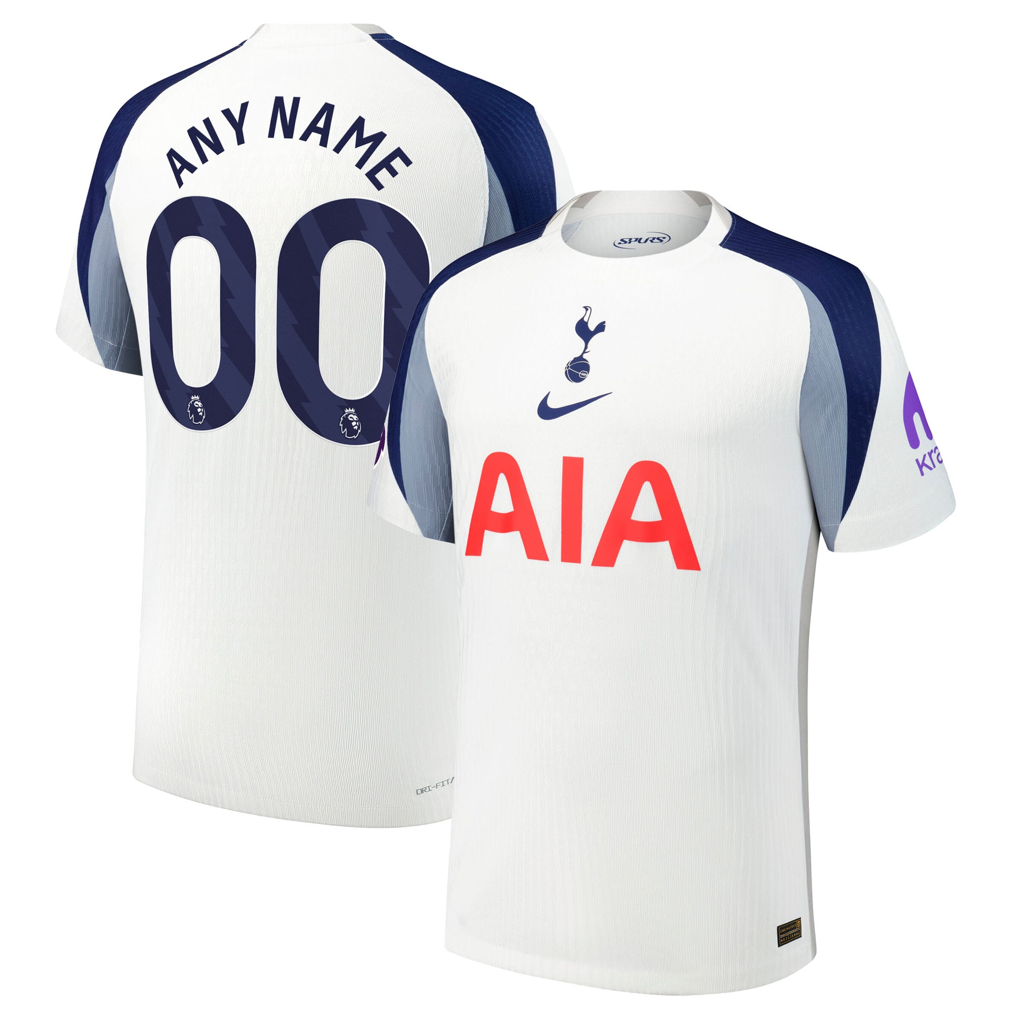 Tottenham Hotspur 2025/26 Home Style Custom Jersey White