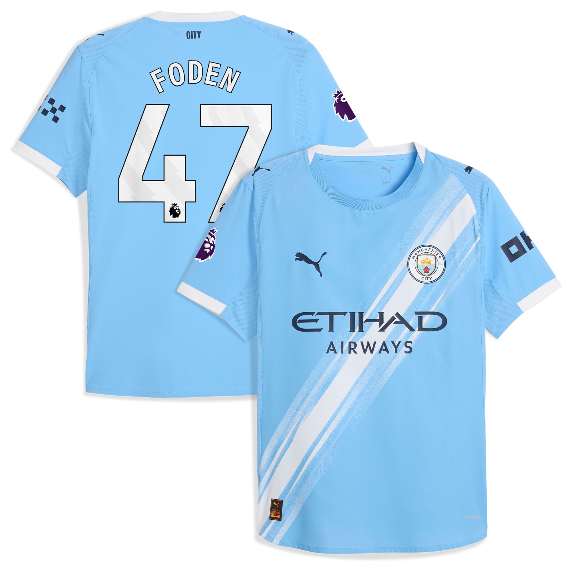Phil Foden Manchester City 2025/26 Home Style Player Jersey Sky Blue