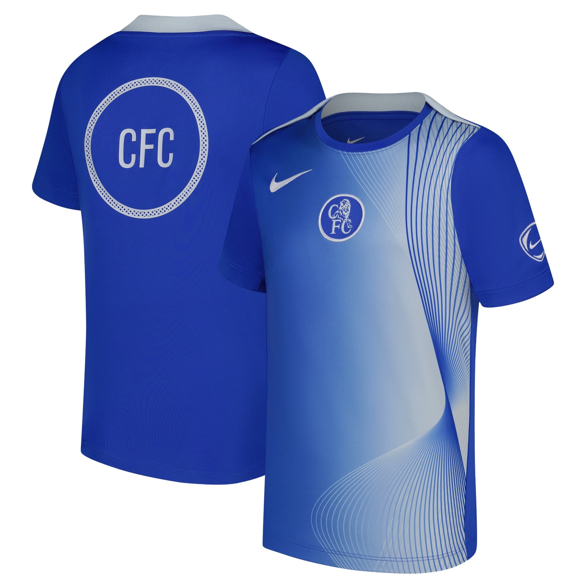 Chelsea Youth 2025/26 Third Academy Pro Pre Match Dri Fit Top Blue