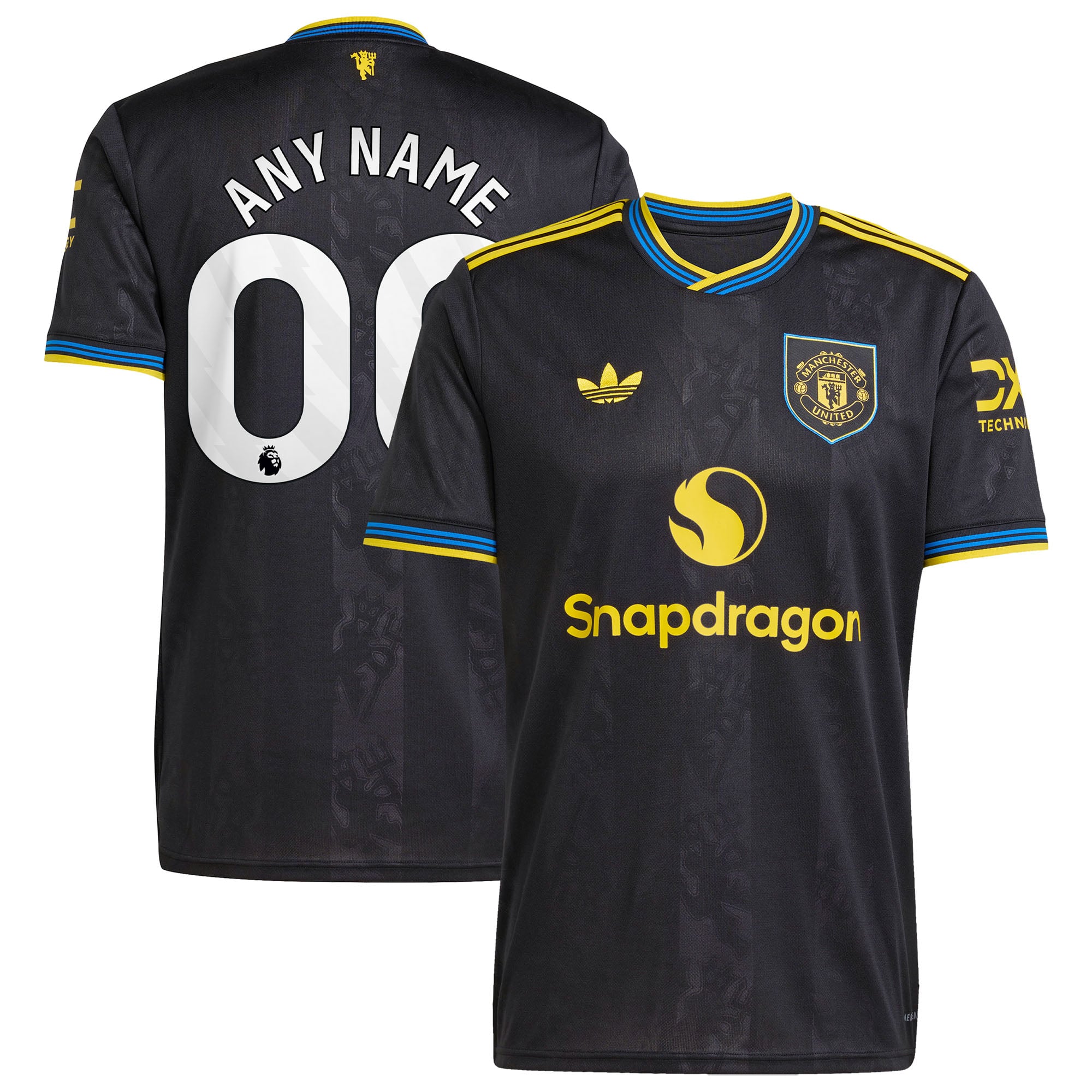 Manchester United 2025/26 Third Replica Custom Jersey Black