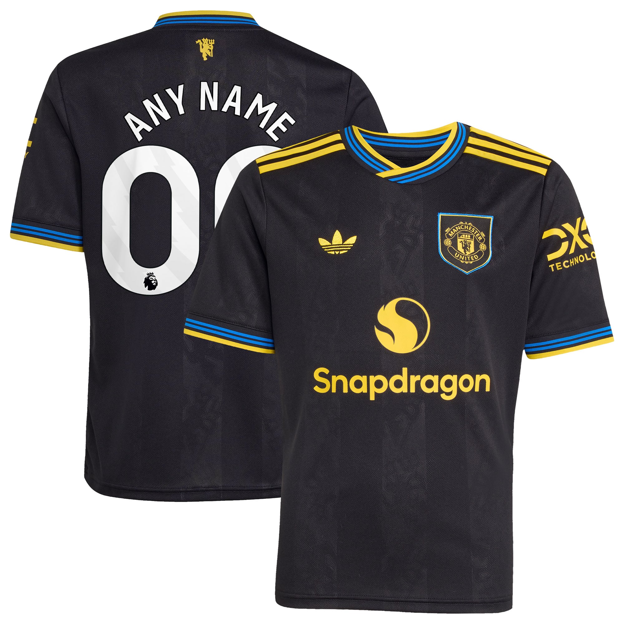 Manchester United Youth 2025/26 Third Replica Custom Jersey Black