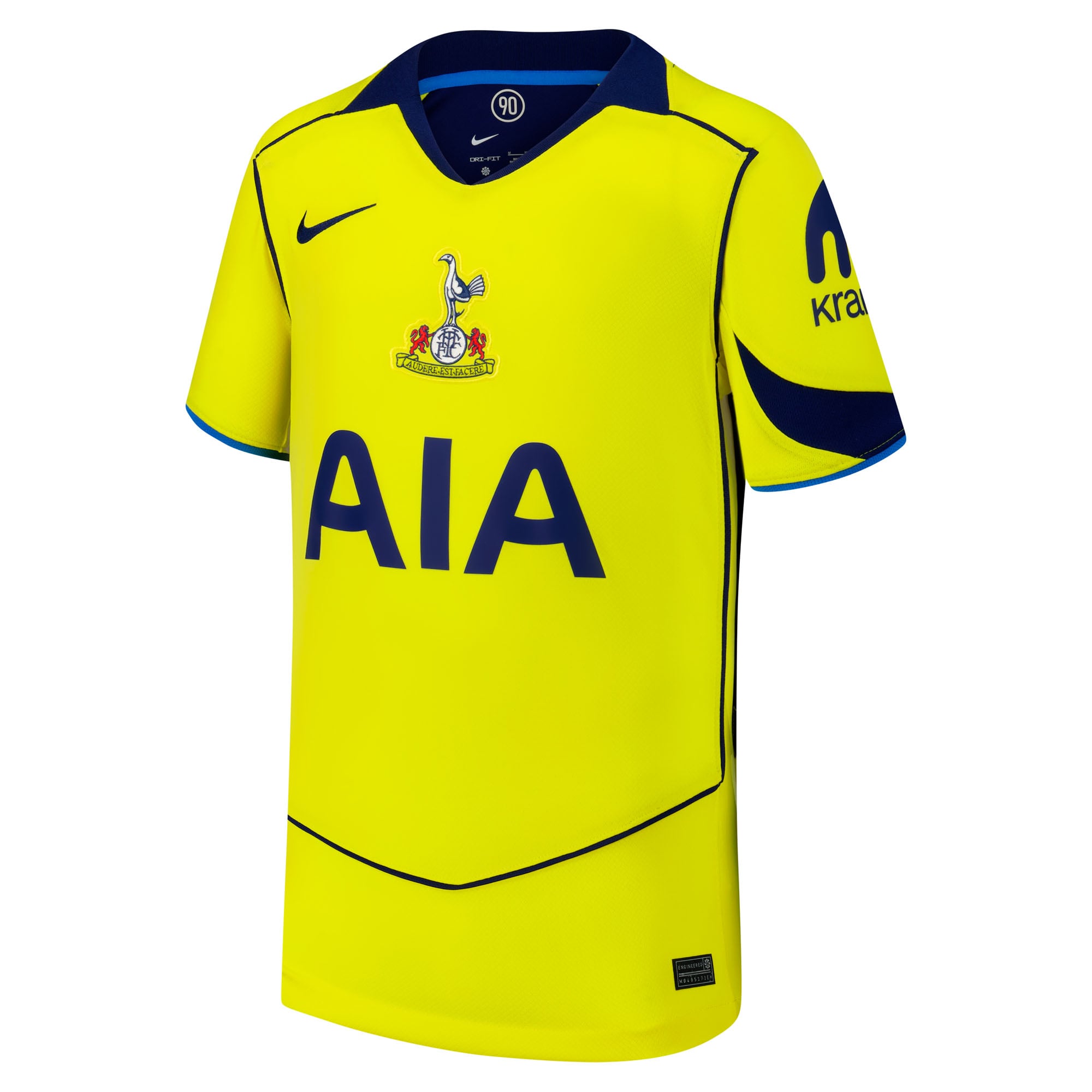 Tottenham Hotspur Youth 2025/26 Third Replica Custom Jersey Yellow