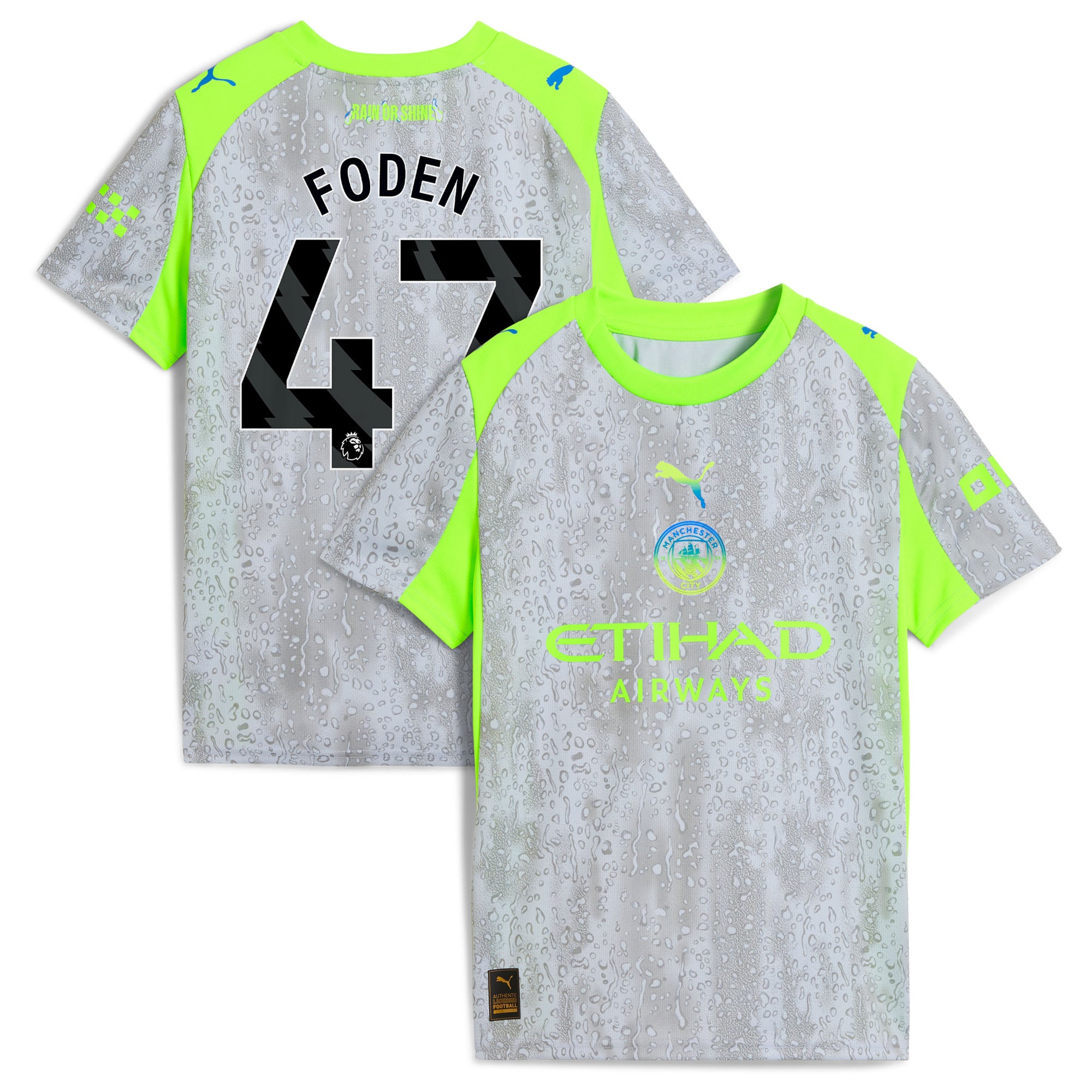 Manchester City Youth 2025/26 Third Replica Jersey Green/Neon Green