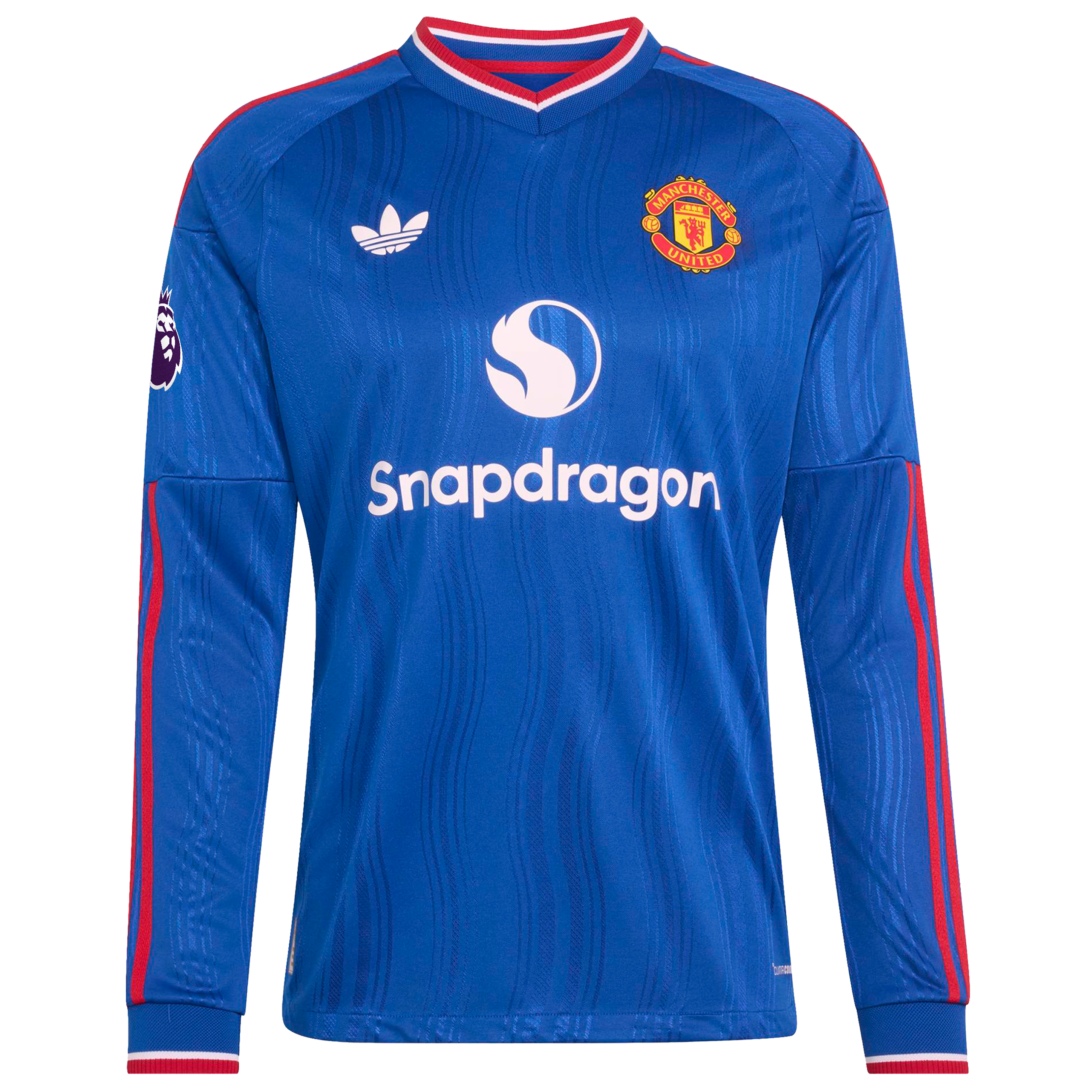 Manchester United 2026/27 Away On Field Style Long Sleeve Patch Jersey Royal