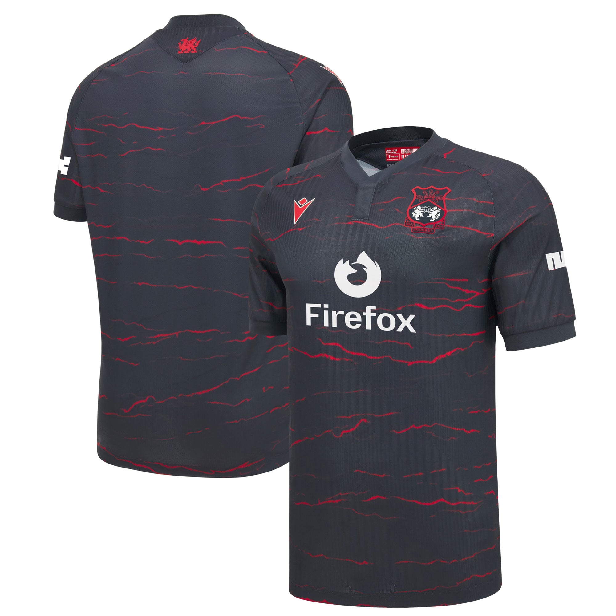 Wrexham Macron Youth 2026/27 Away Replica Jersey Charcoal