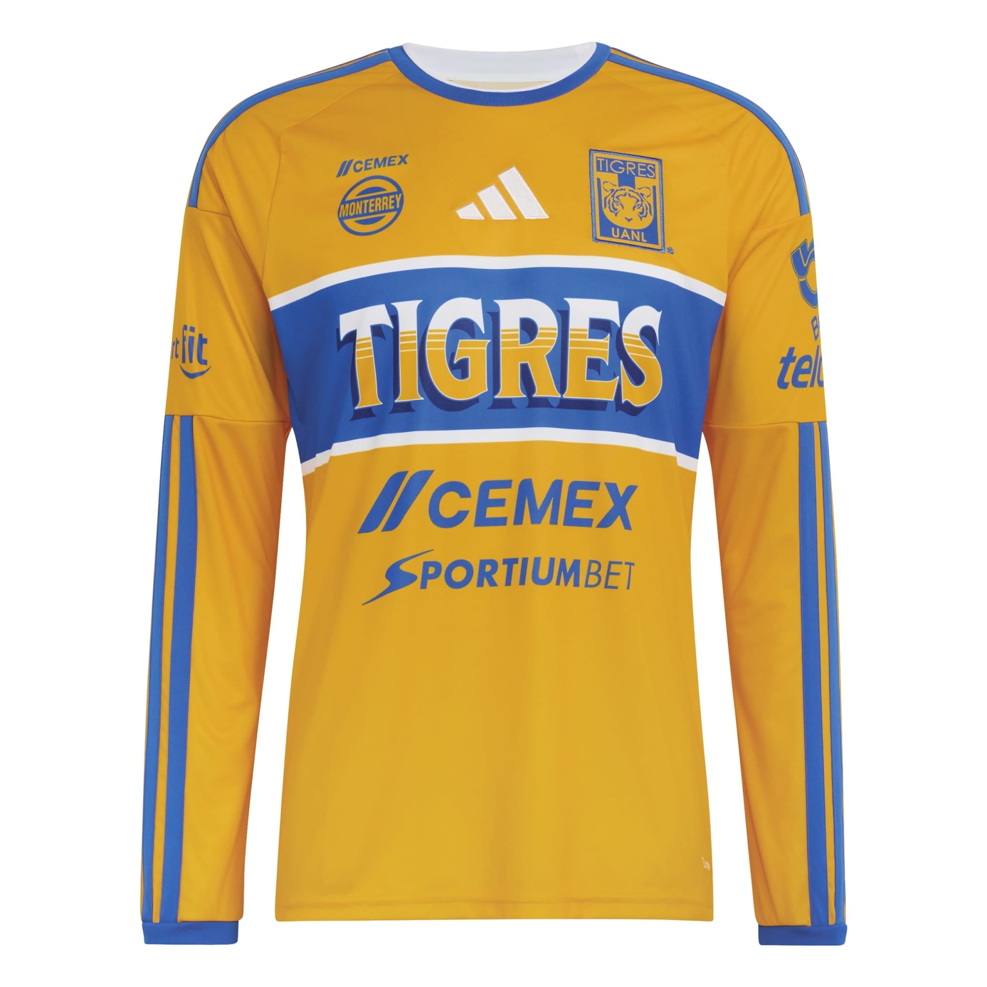 Tigres UANL 2026/27 Home Replica Long Sleeve Jersey Gold