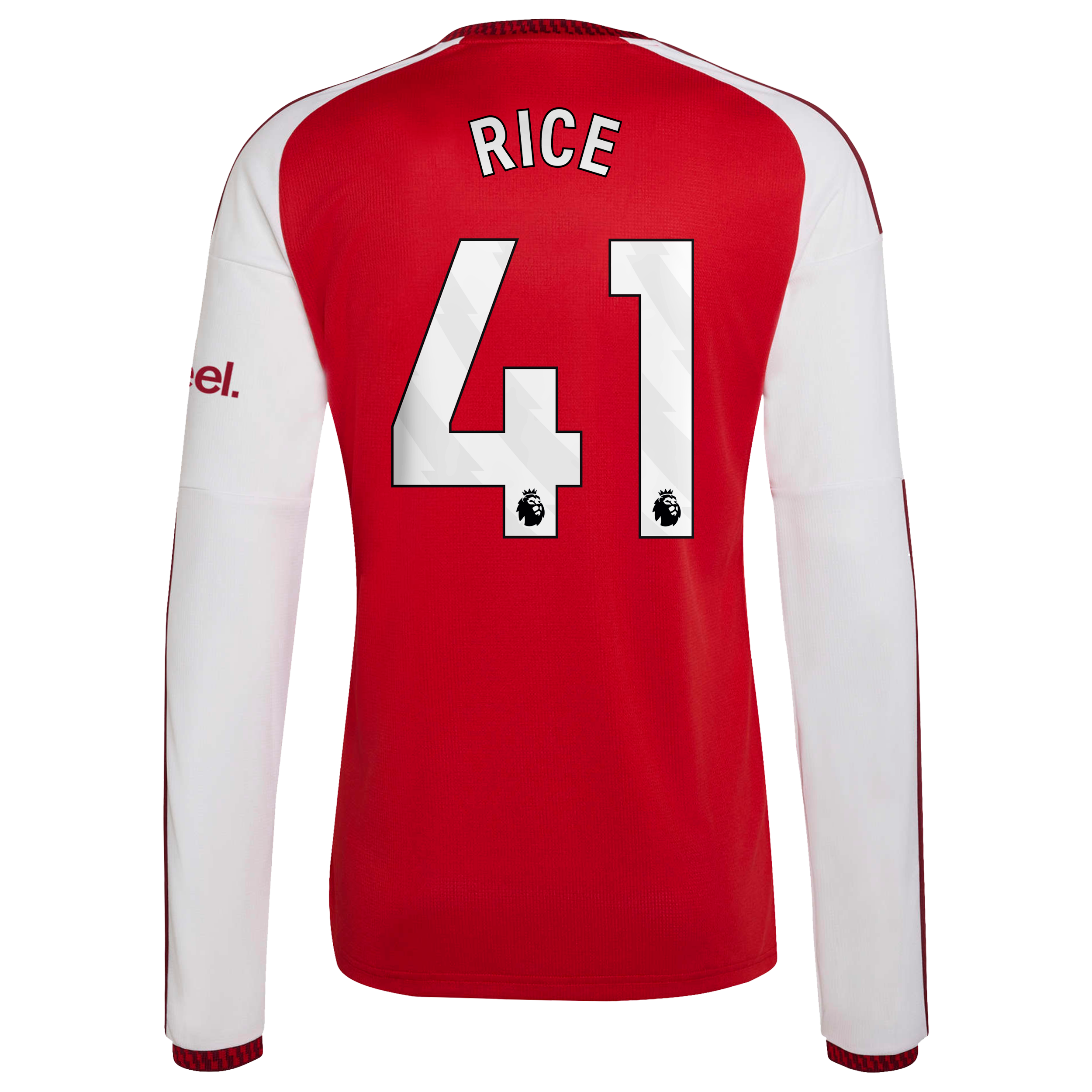 Declan Rice Arsenal 2026/27 Home Replica Long Sleeve Jersey Red