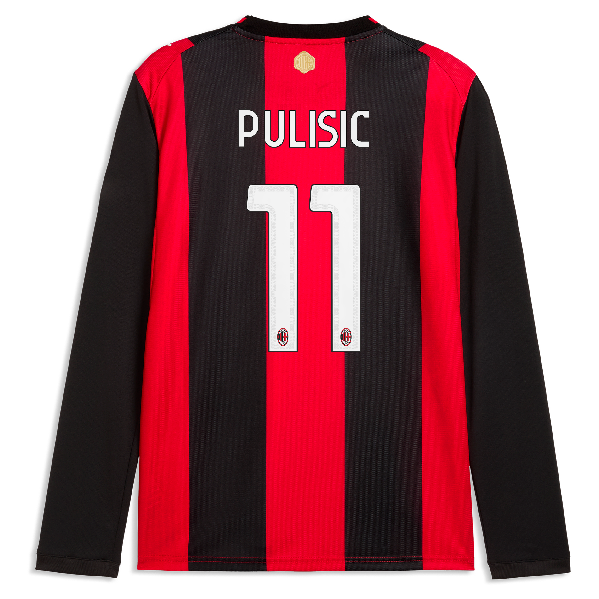 Christian Pulisic AC Milan 2026/27 Home Replica Long Sleeve Jersey Black/Red