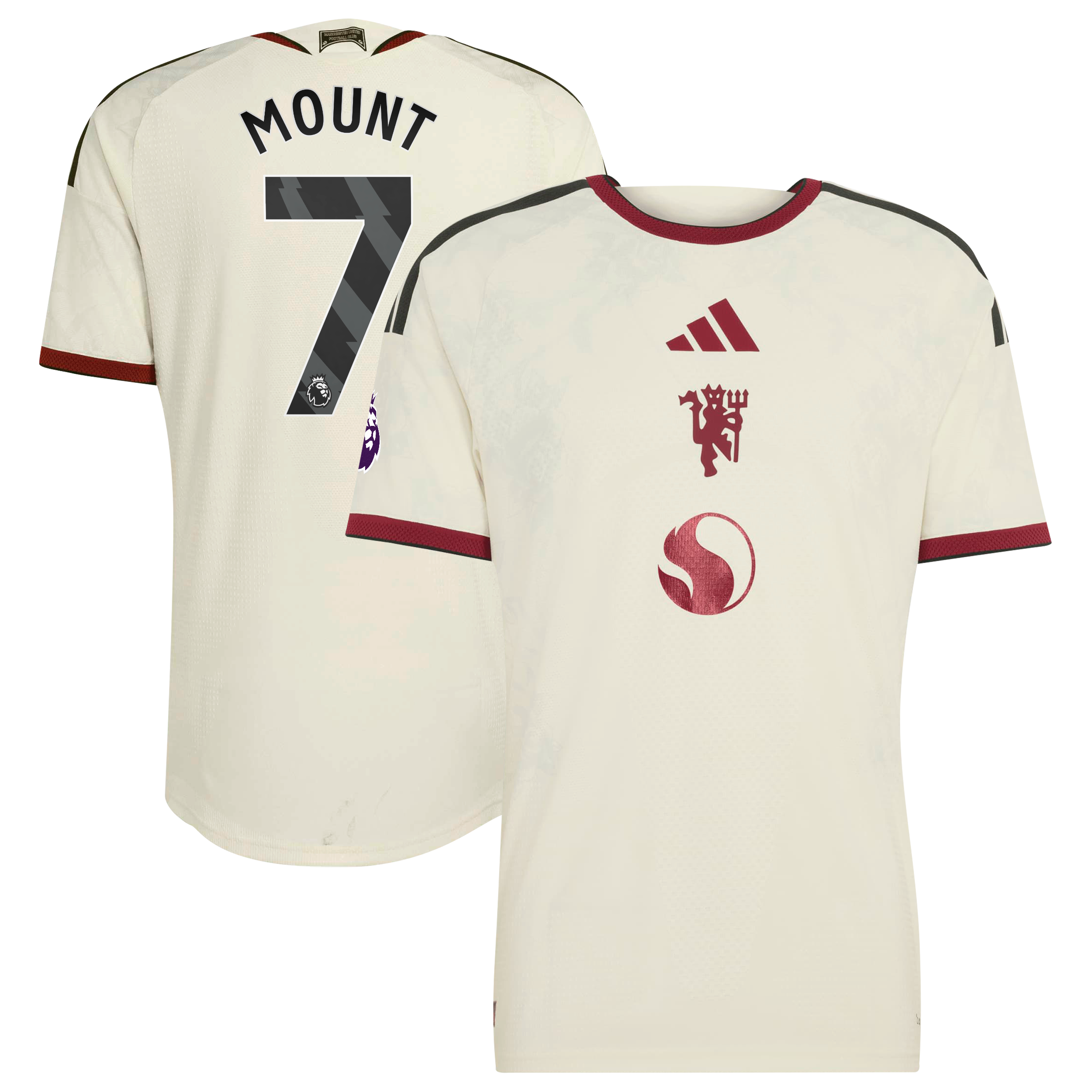 Mason Mount Manchester United 2026/27 Third On Field Style Jersey Cream