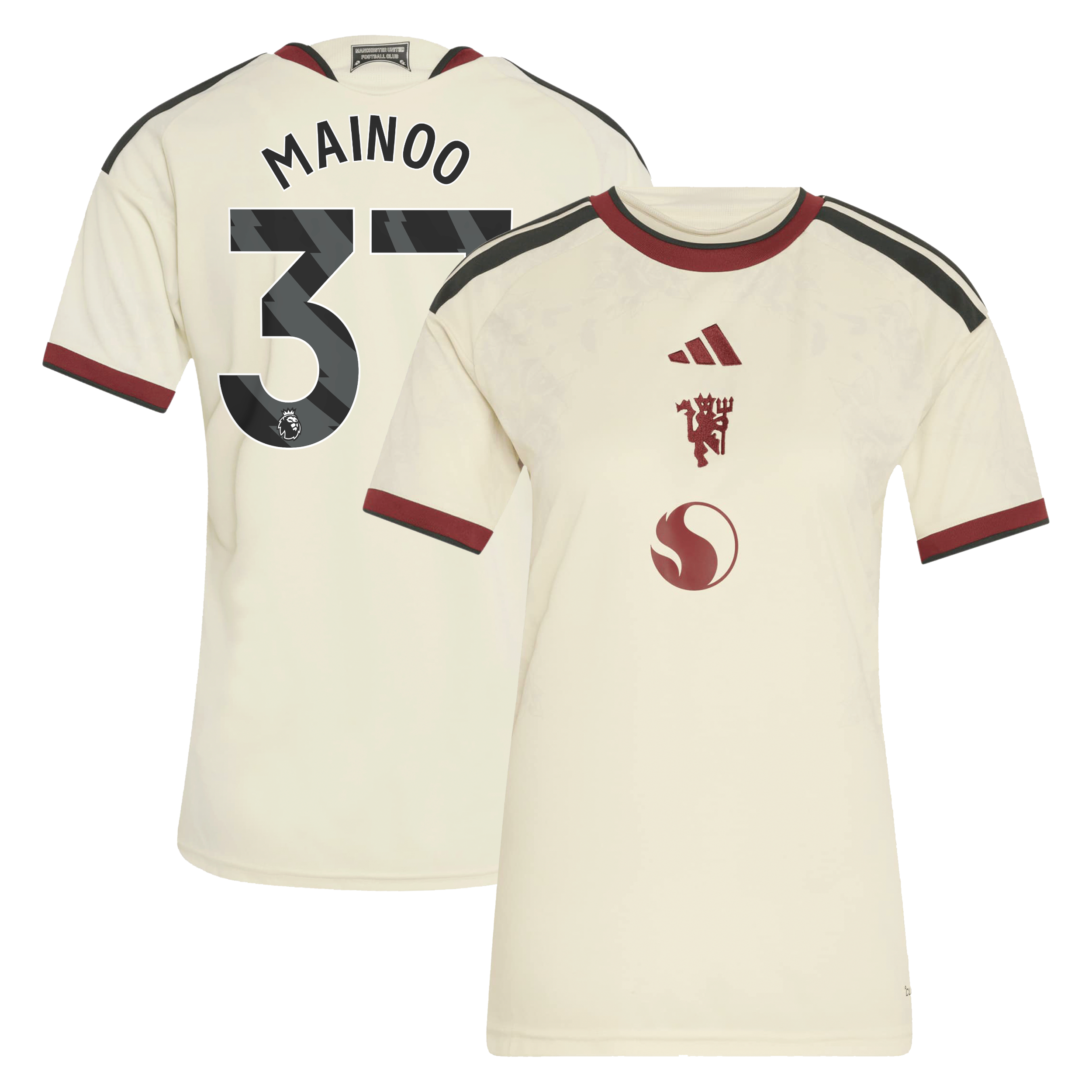 Kobbie Mainoo Manchester United Women's 2026/27 Third Replica Jersey Cream
