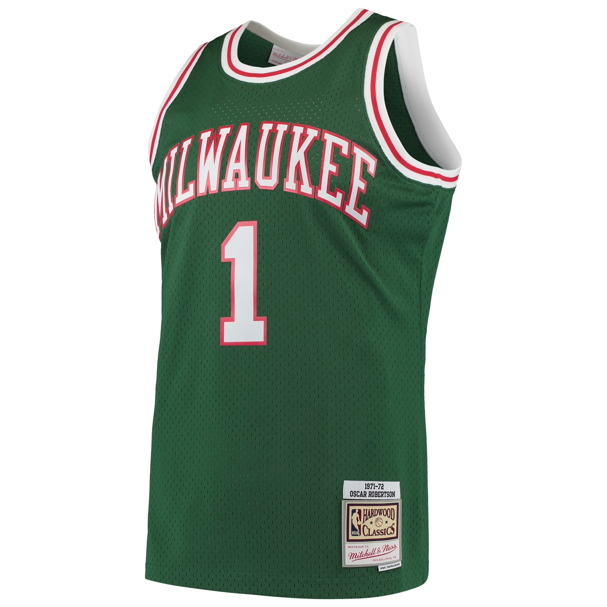 Oscar Robertson Milwaukee Bucks Mitchell & Ness 1971/72 Hardwood Classics Swingman Jersey Green