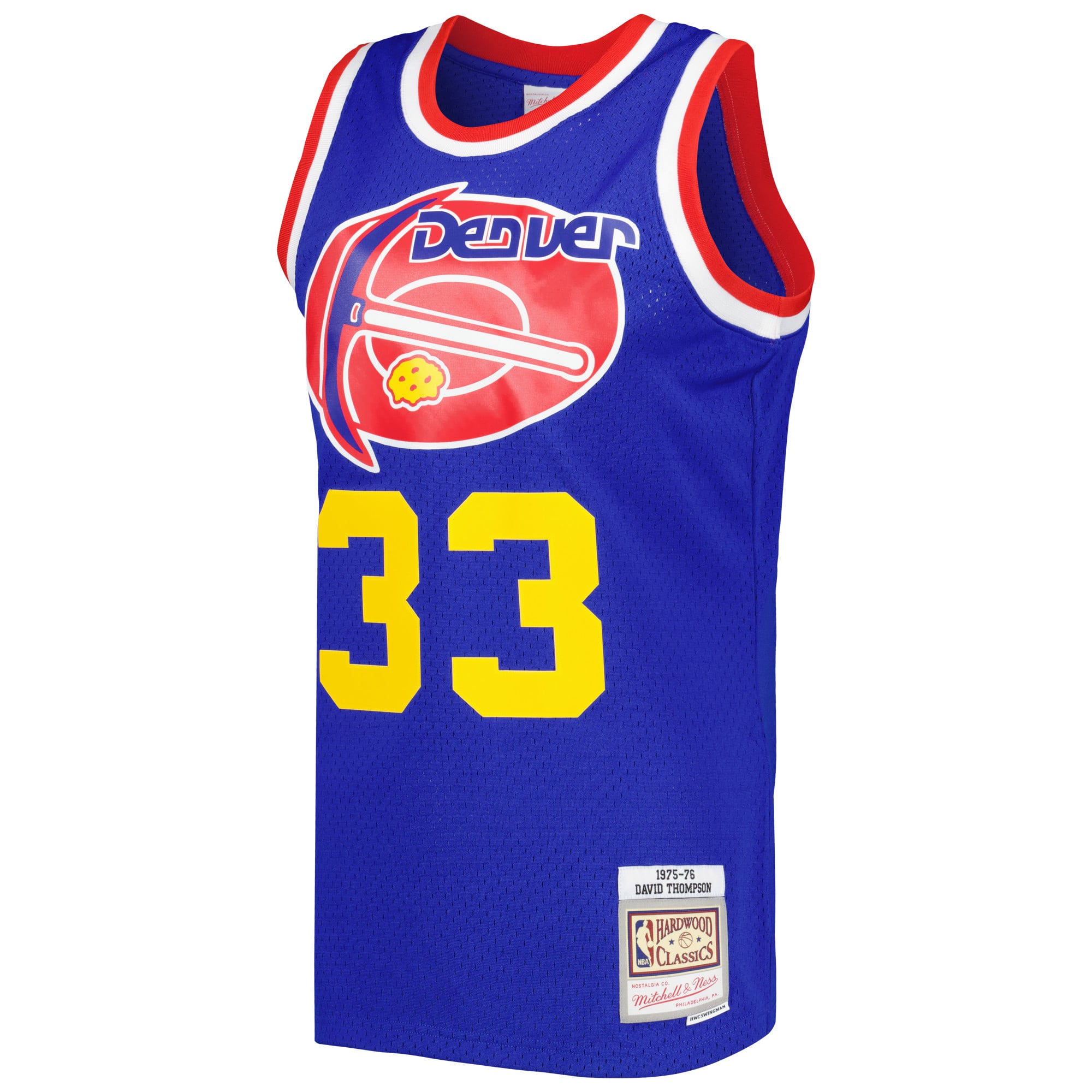 David Thompson Denver Nuggets Mitchell & Ness Hardwood Classics 1975/76 Swingman Jersey Royal
